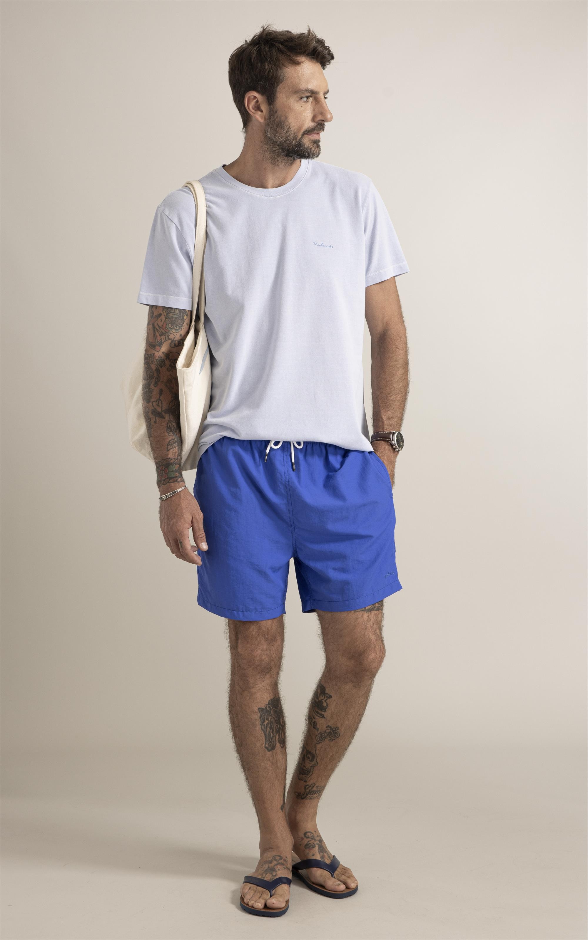 T-Shirt Piquet Washed Azul Claro