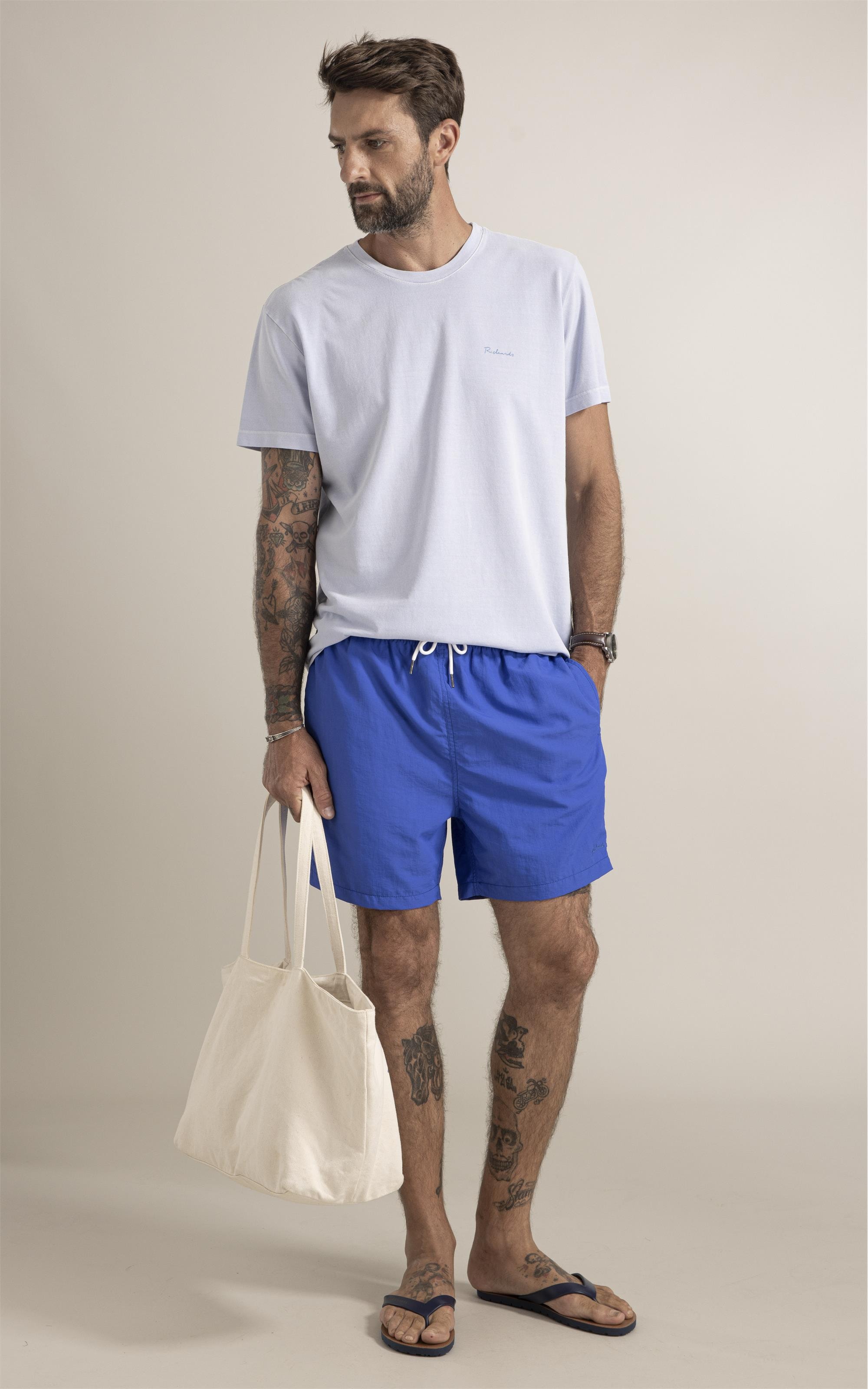 T-Shirt Piquet Washed Azul Claro