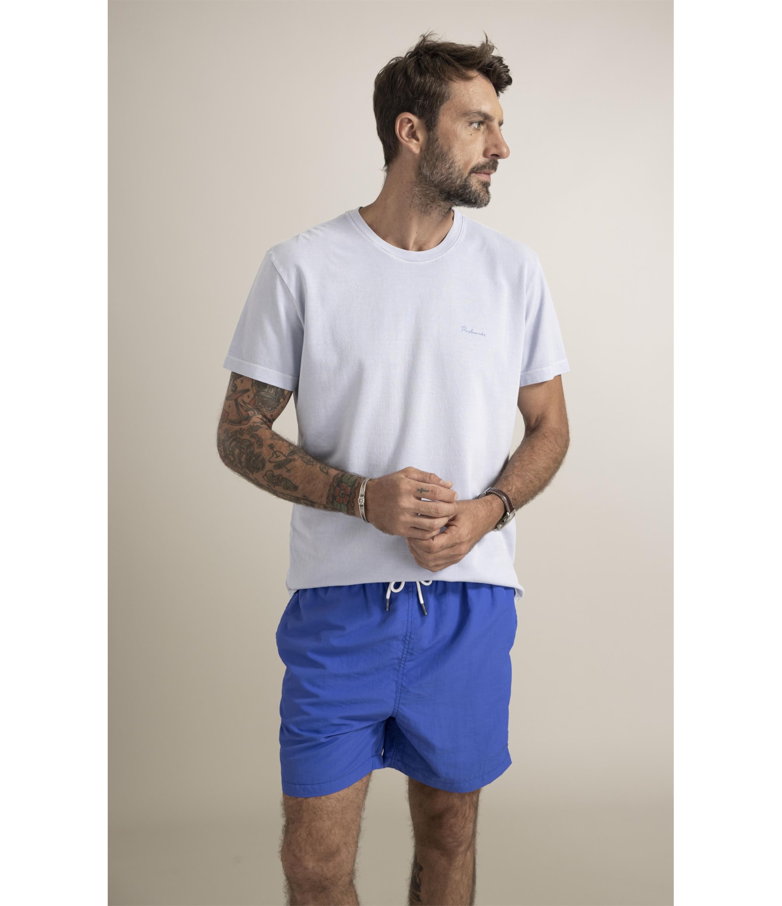 T-Shirt Piquet Washed Azul Claro