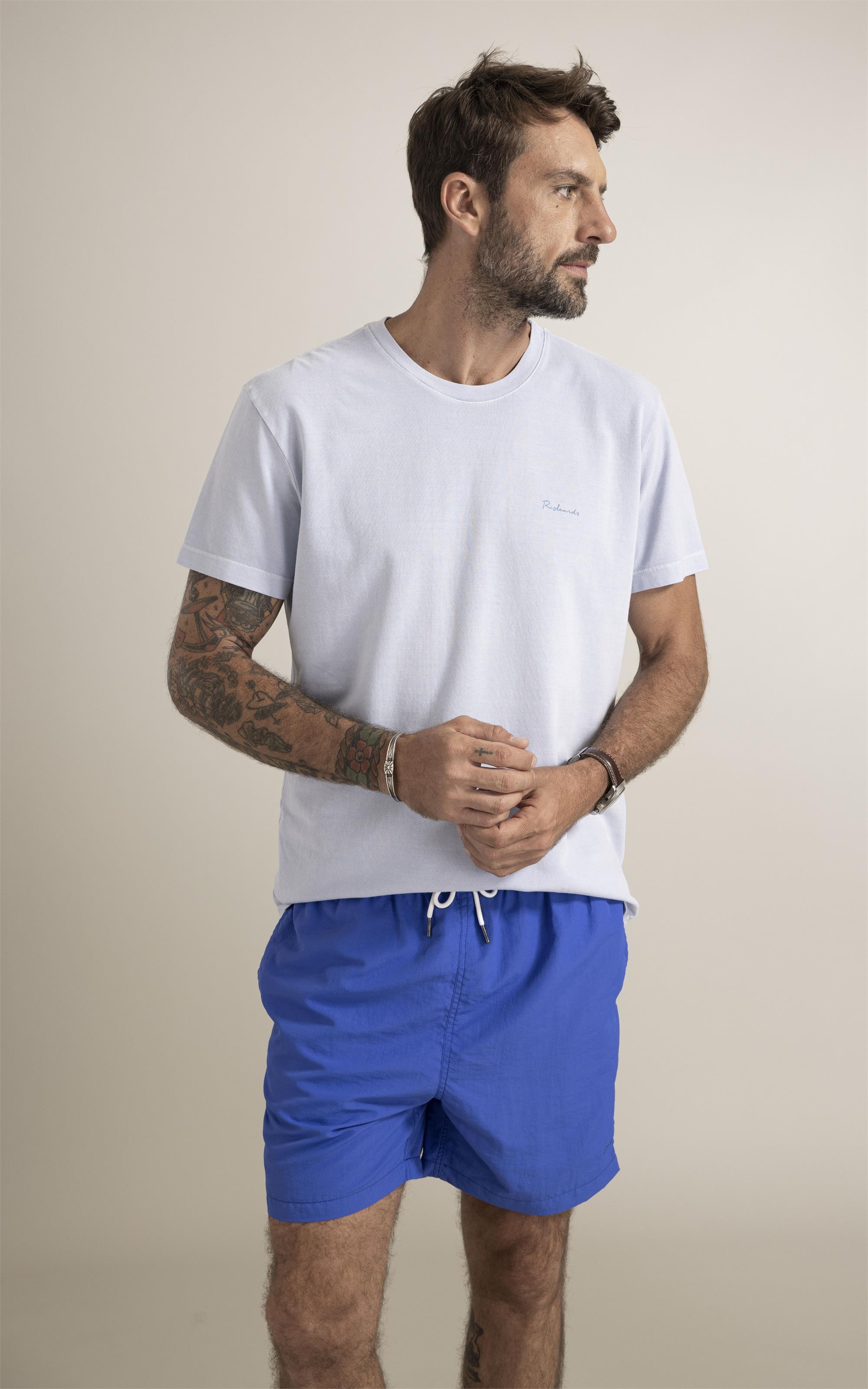 T-Shirt Piquet Washed Azul Claro