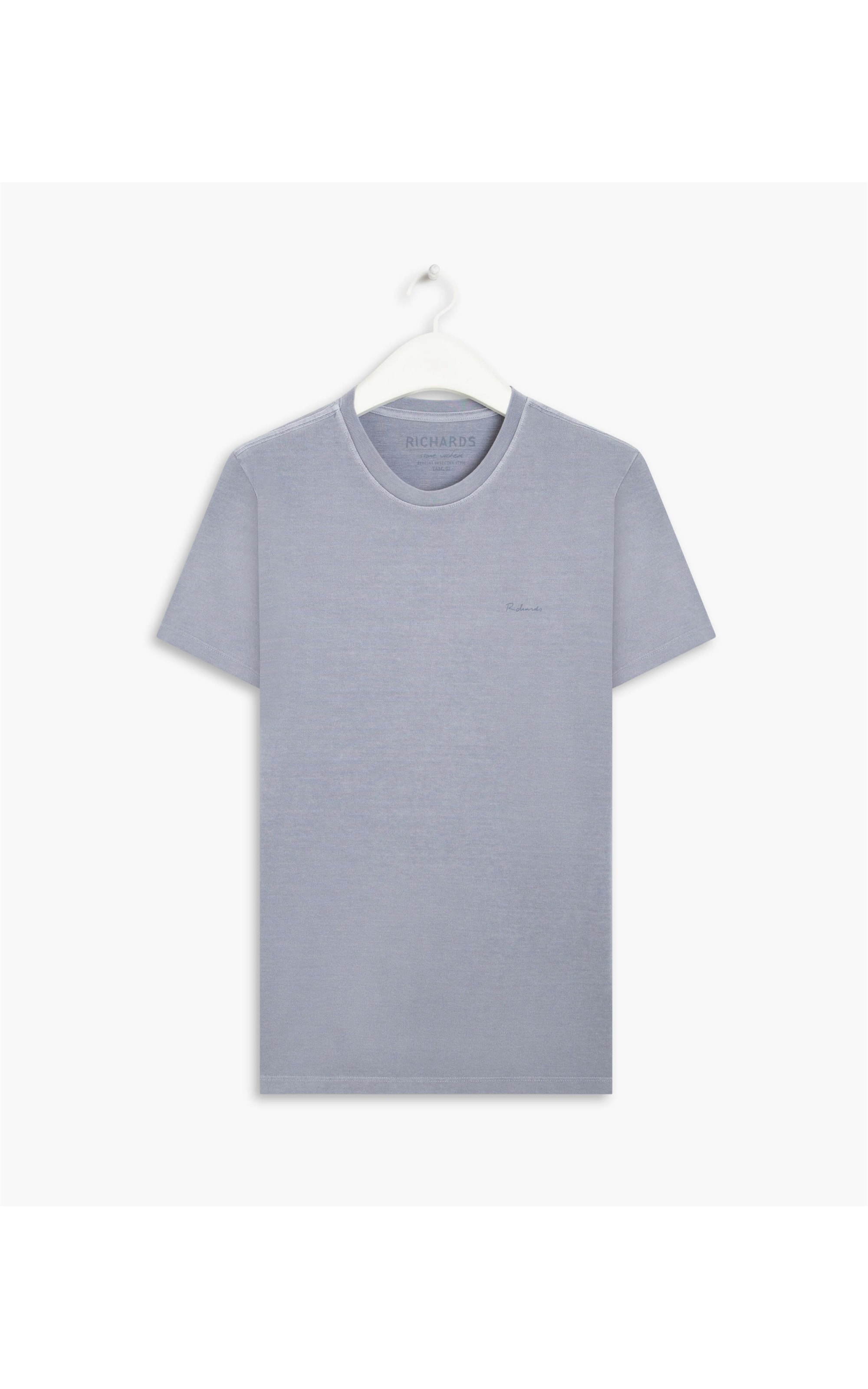 T-Shirt Piquet Washed Bold Blue Vintage