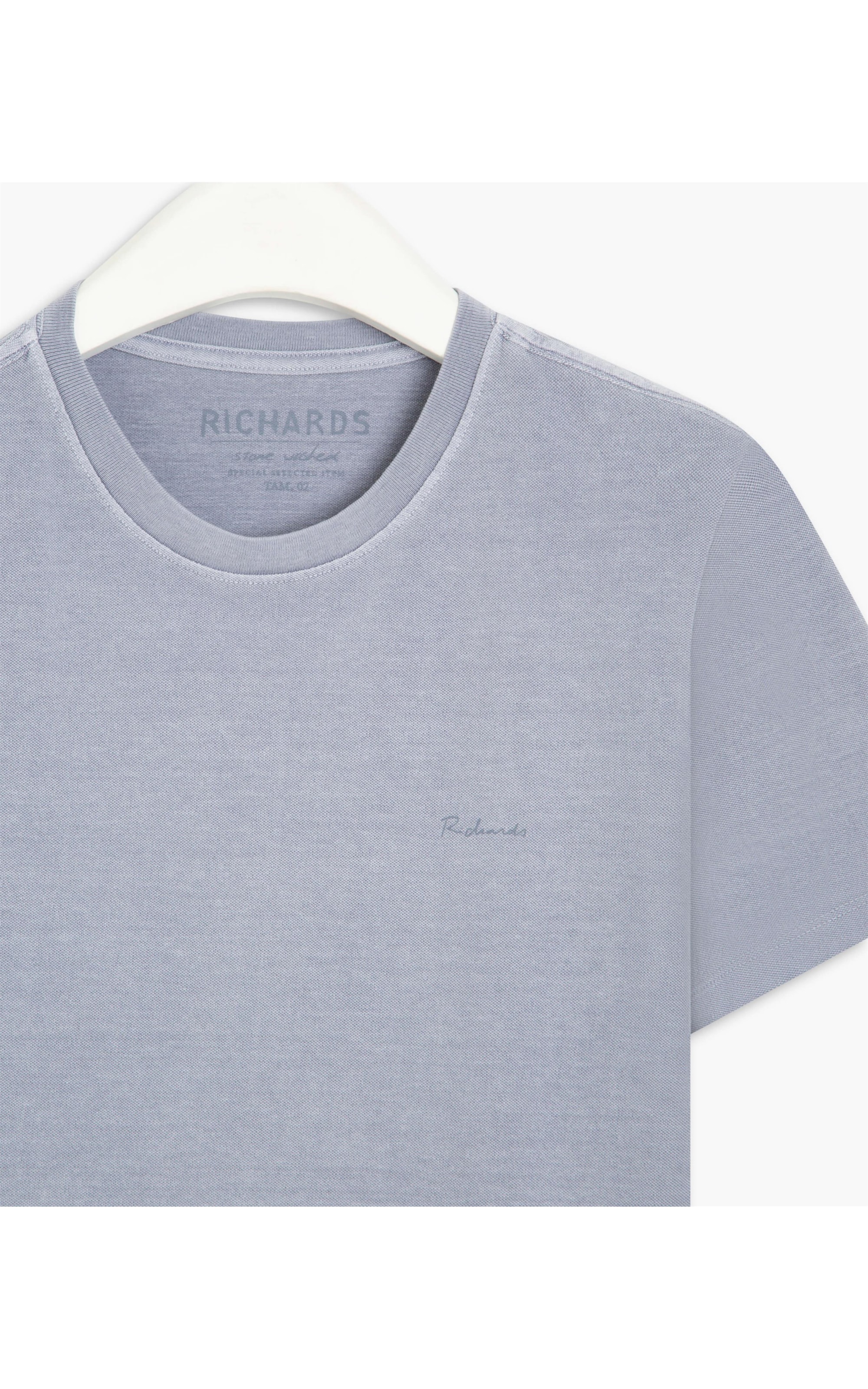 T-Shirt Piquet Washed Bold Blue Vintage