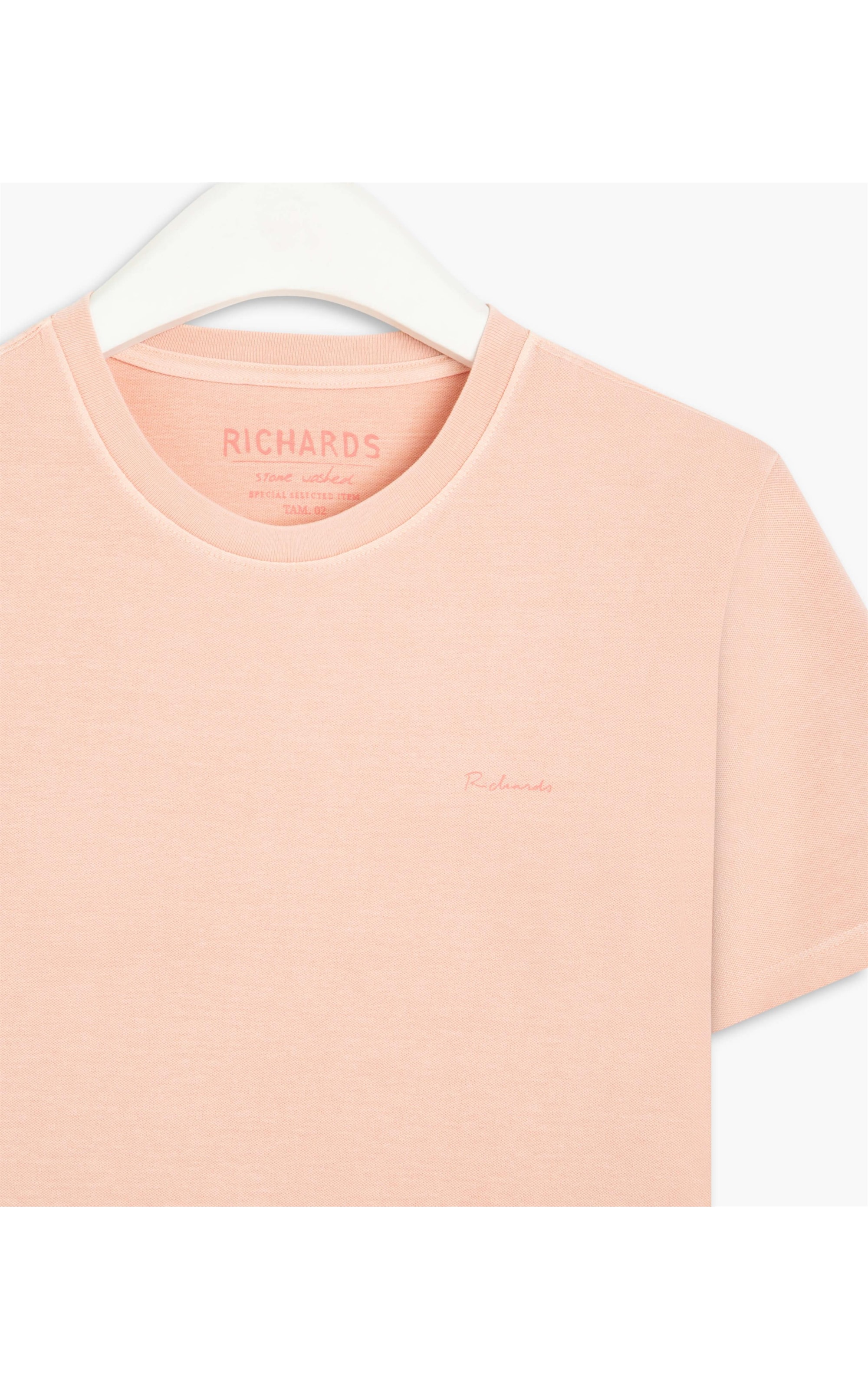 T-Shirt Piquet Washed Bold Salmao