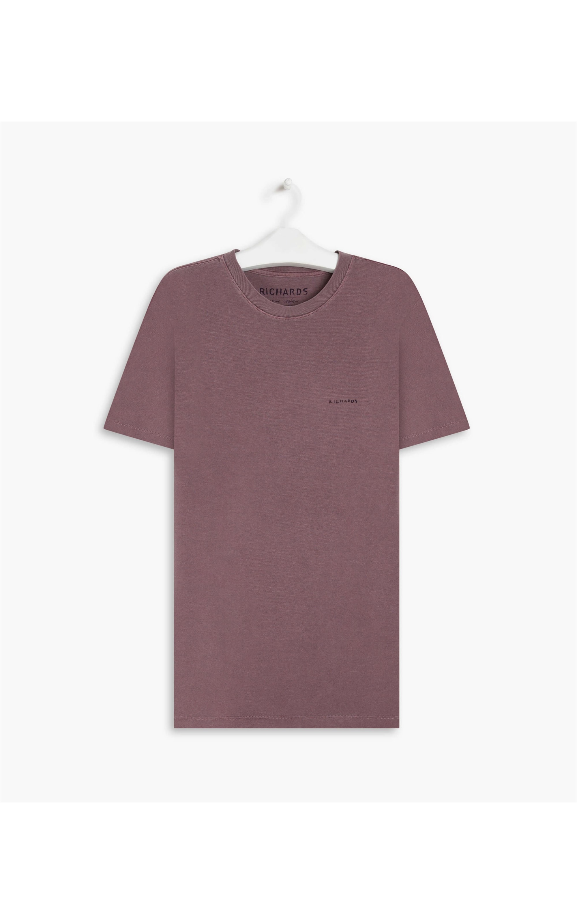 T-Shirt Piquet Washed Bordeaux