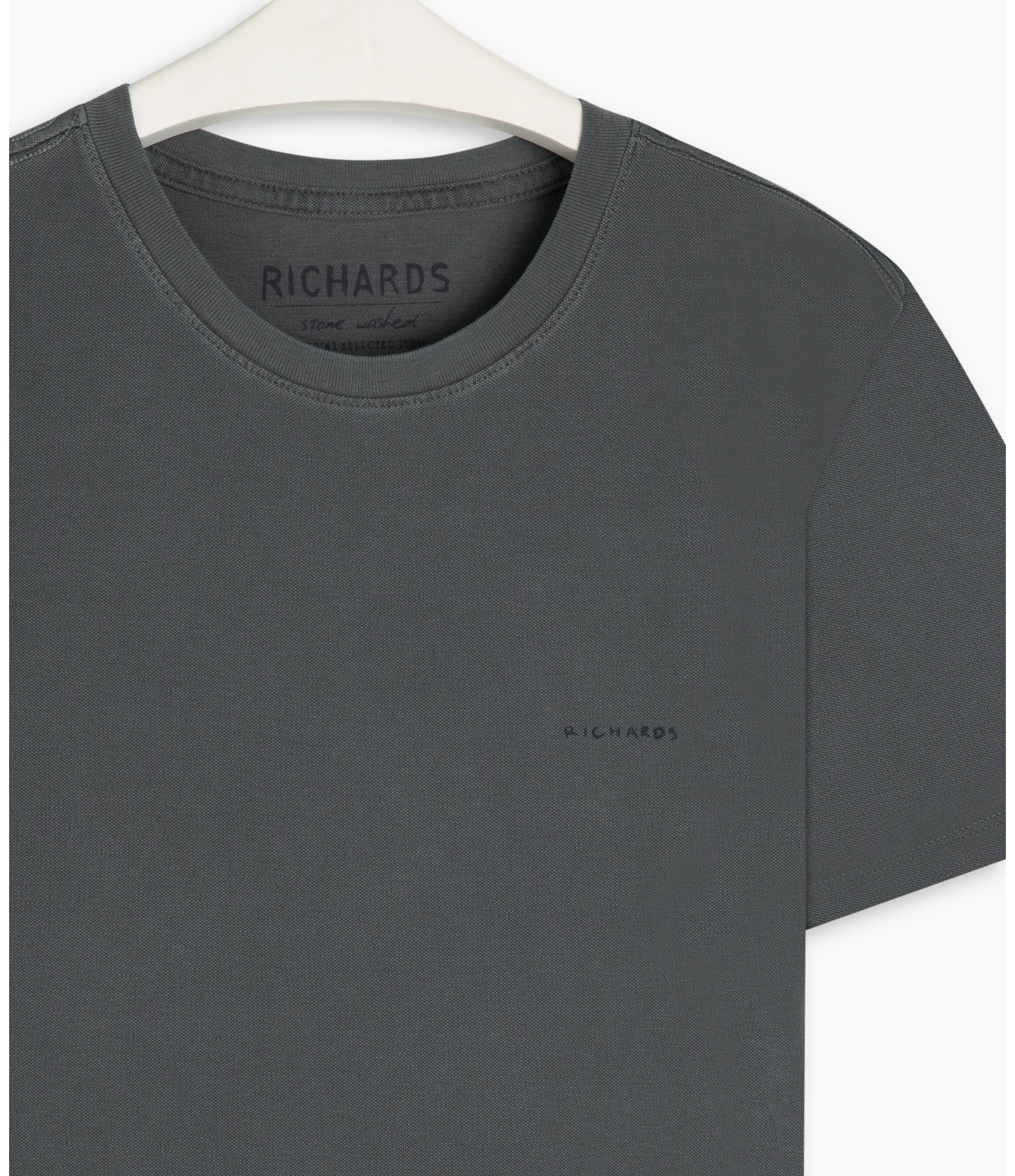 T-Shirt Piquet Washed Dark Navy
