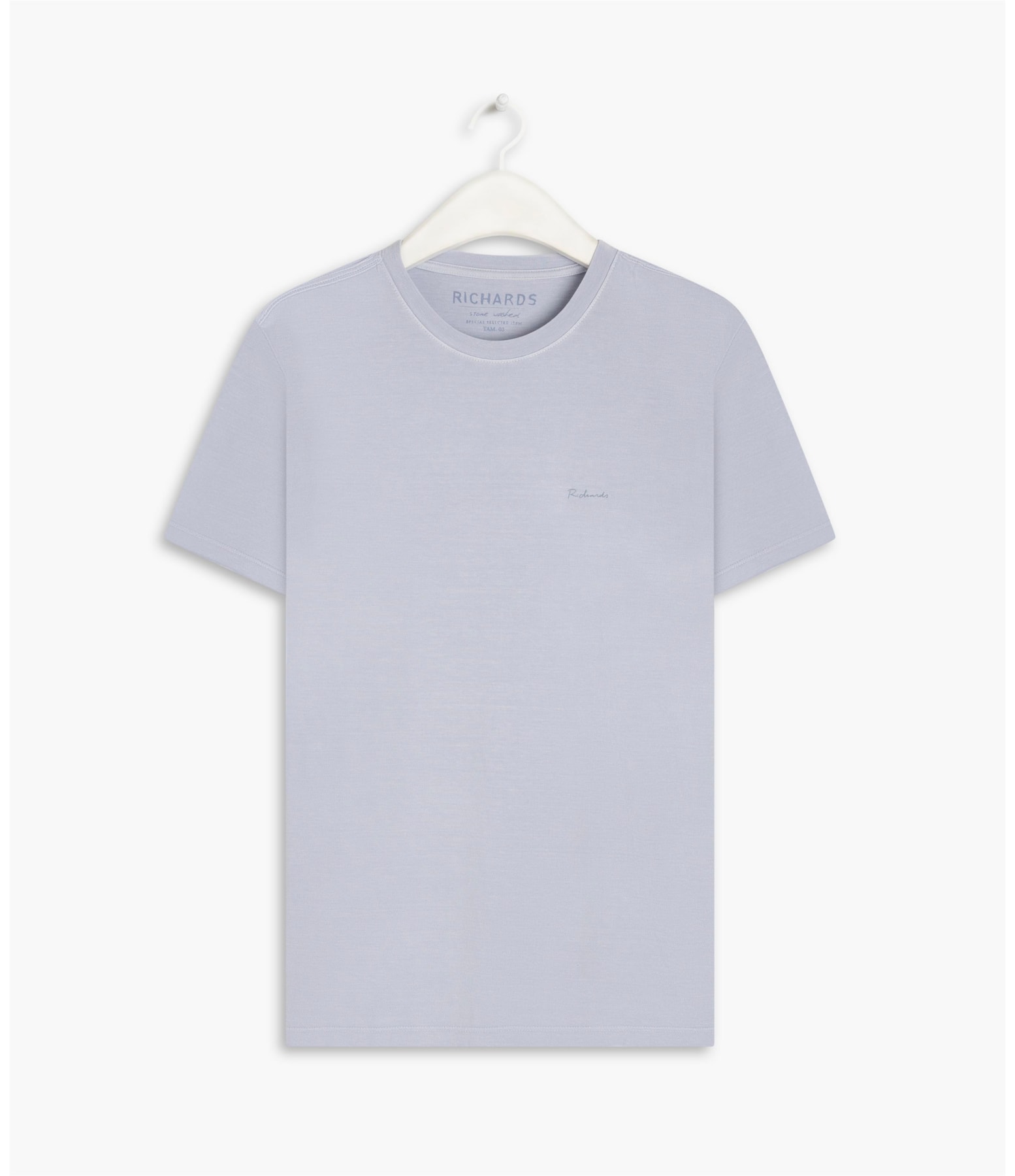 T-Shirt Piquet Washed Mc Azul Claro