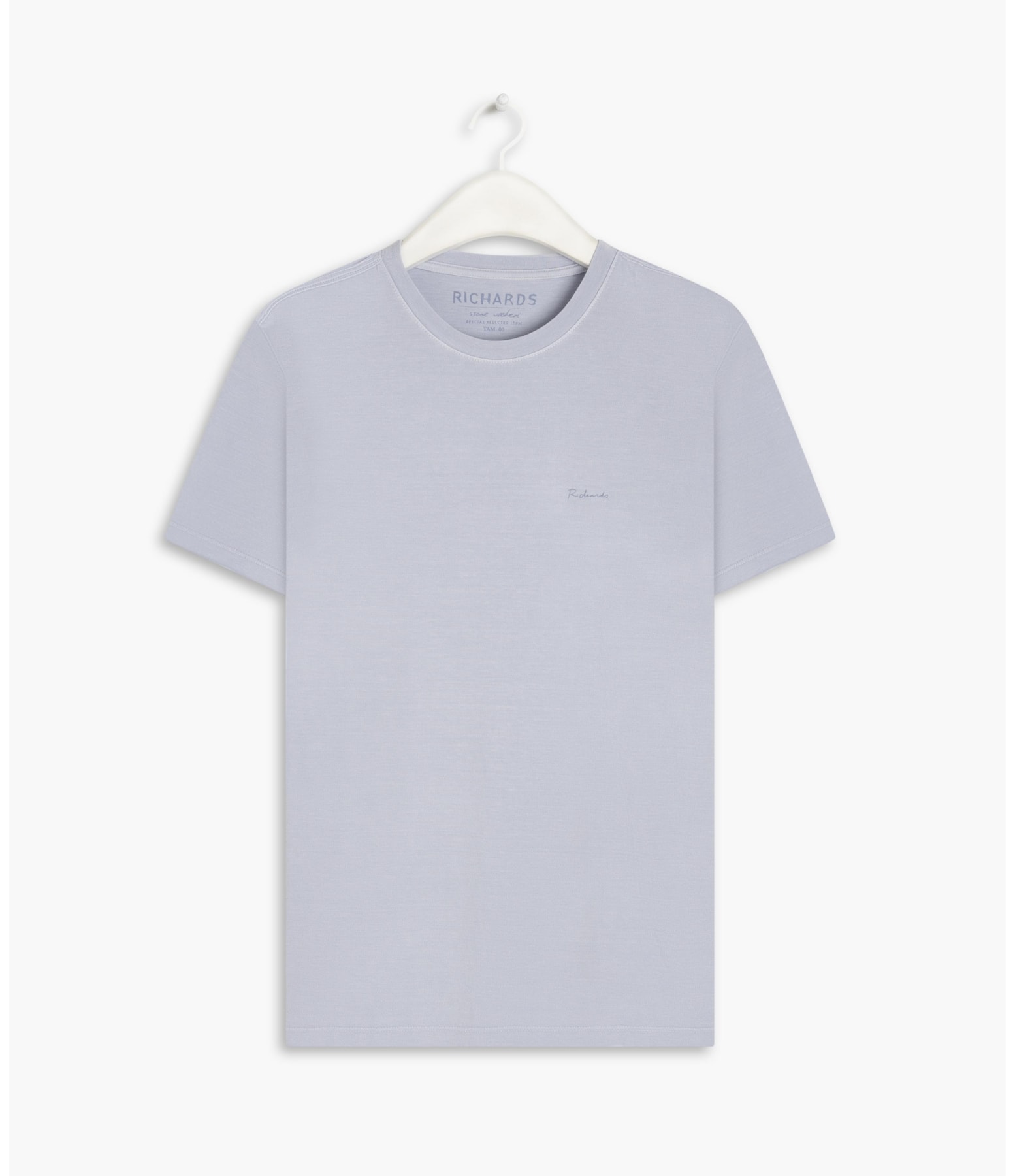 T-Shirt Piquet Washed Mc Azul Claro