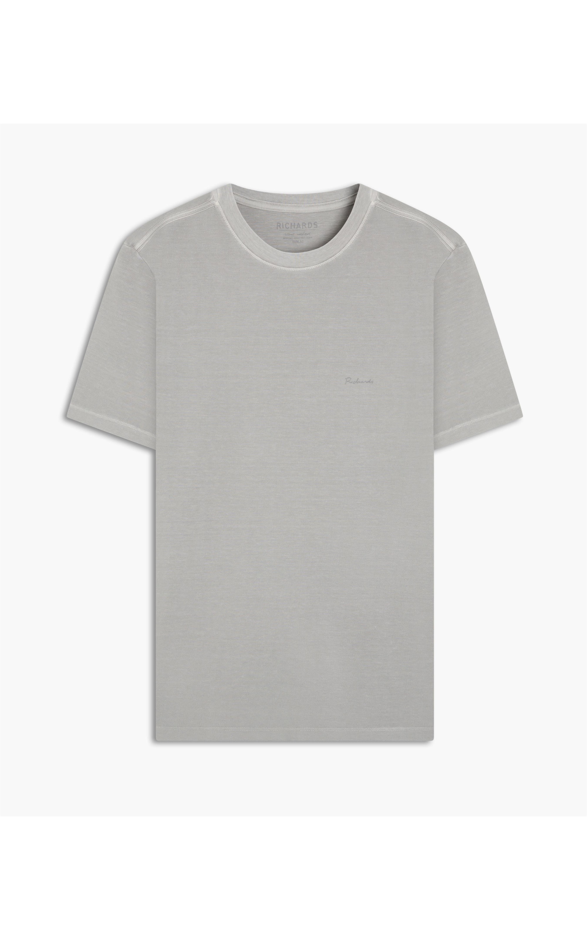 T-Shirt Piquet Washed Mc Prata