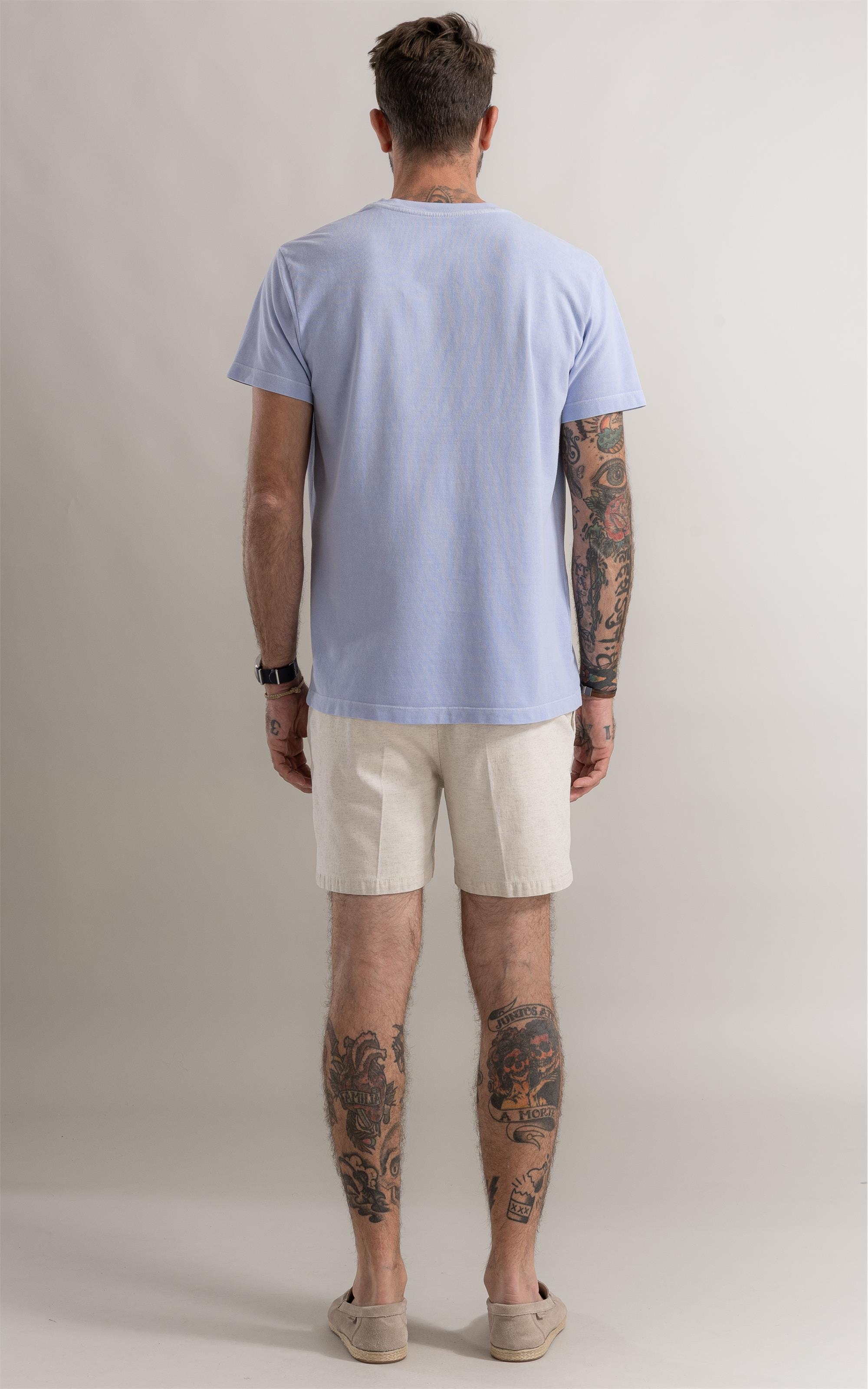 T-Shirt Piquet Washed Surfista Azul Claro