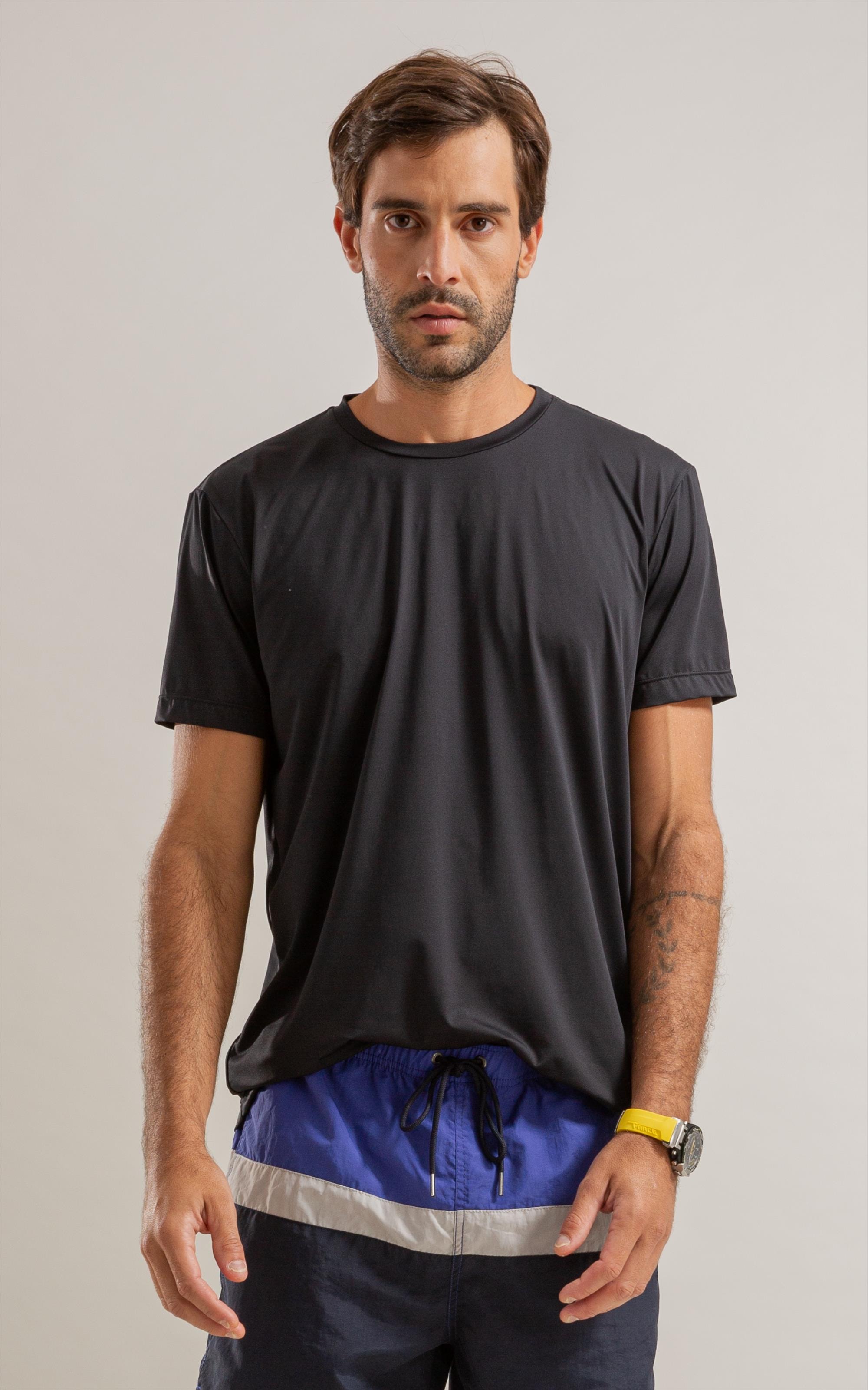 T-Shirt Poliamida Issey Mc Bf Preto