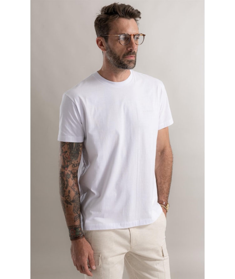 T-Shirt Postais Colagem Branco