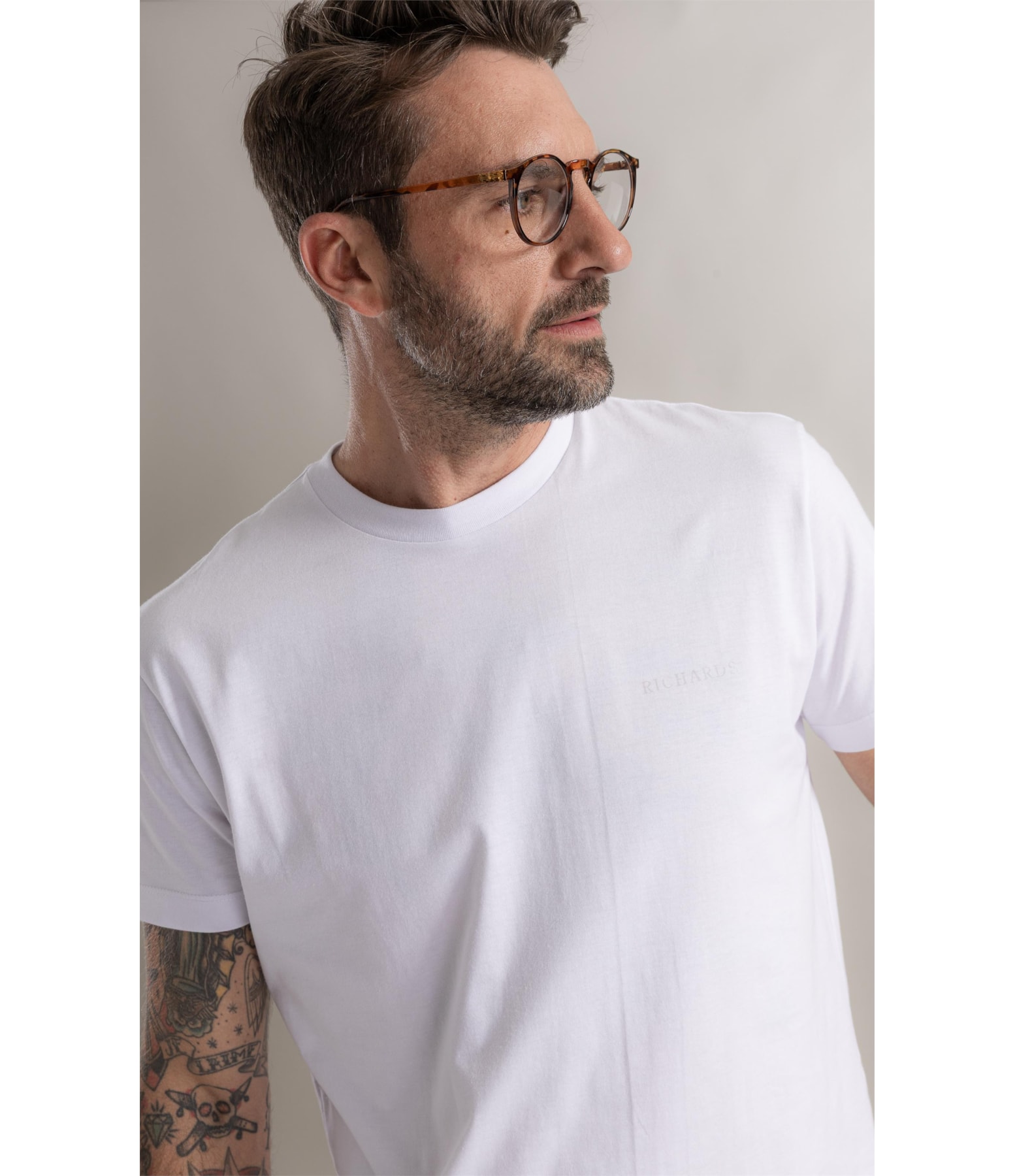 T-Shirt Postais Colagem Branco