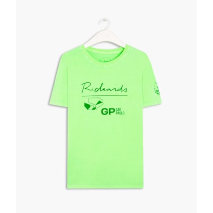 T-Shirt Richards F1 Verde Agua Fluor