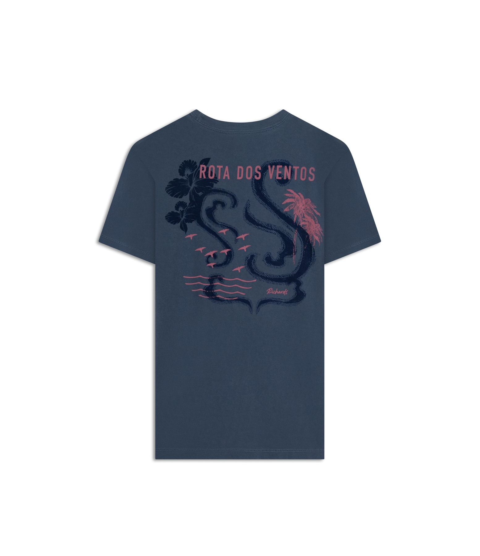 T-Shirt Rota Dos Ventos Washed Mc Bf Dark Blue