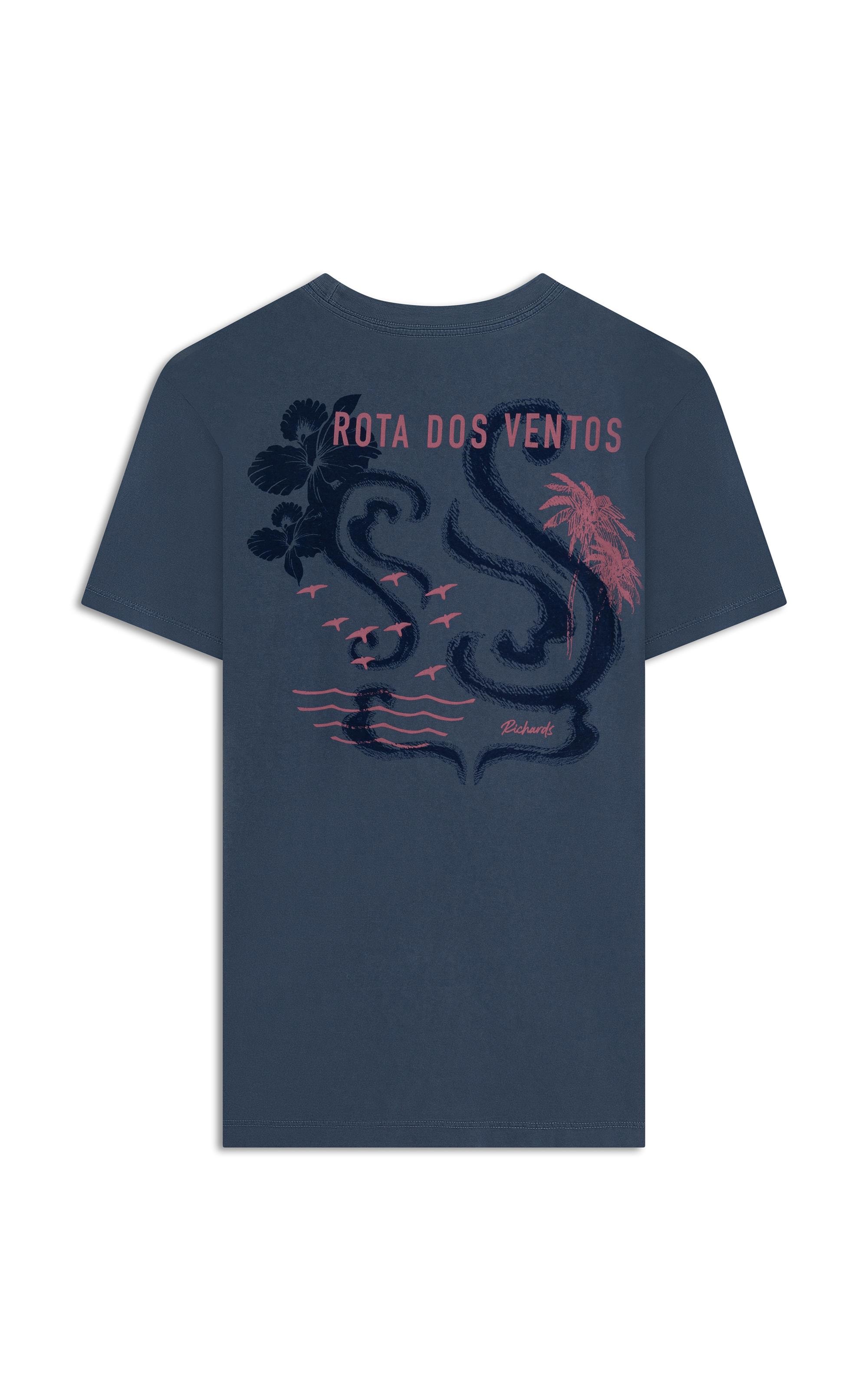 T-Shirt Rota Dos Ventos Washed Mc Bf Dark Blue