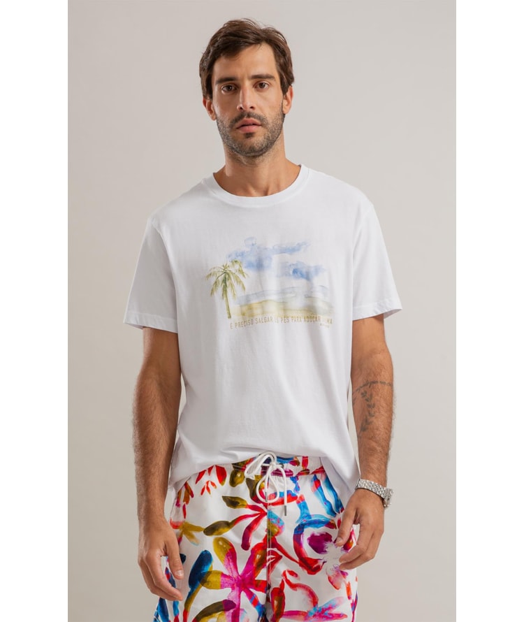 T-Shirt Salgar Os Pés Gd Mc Bf Branco