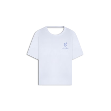 T-Shirt Samia Estampa Beach Branco