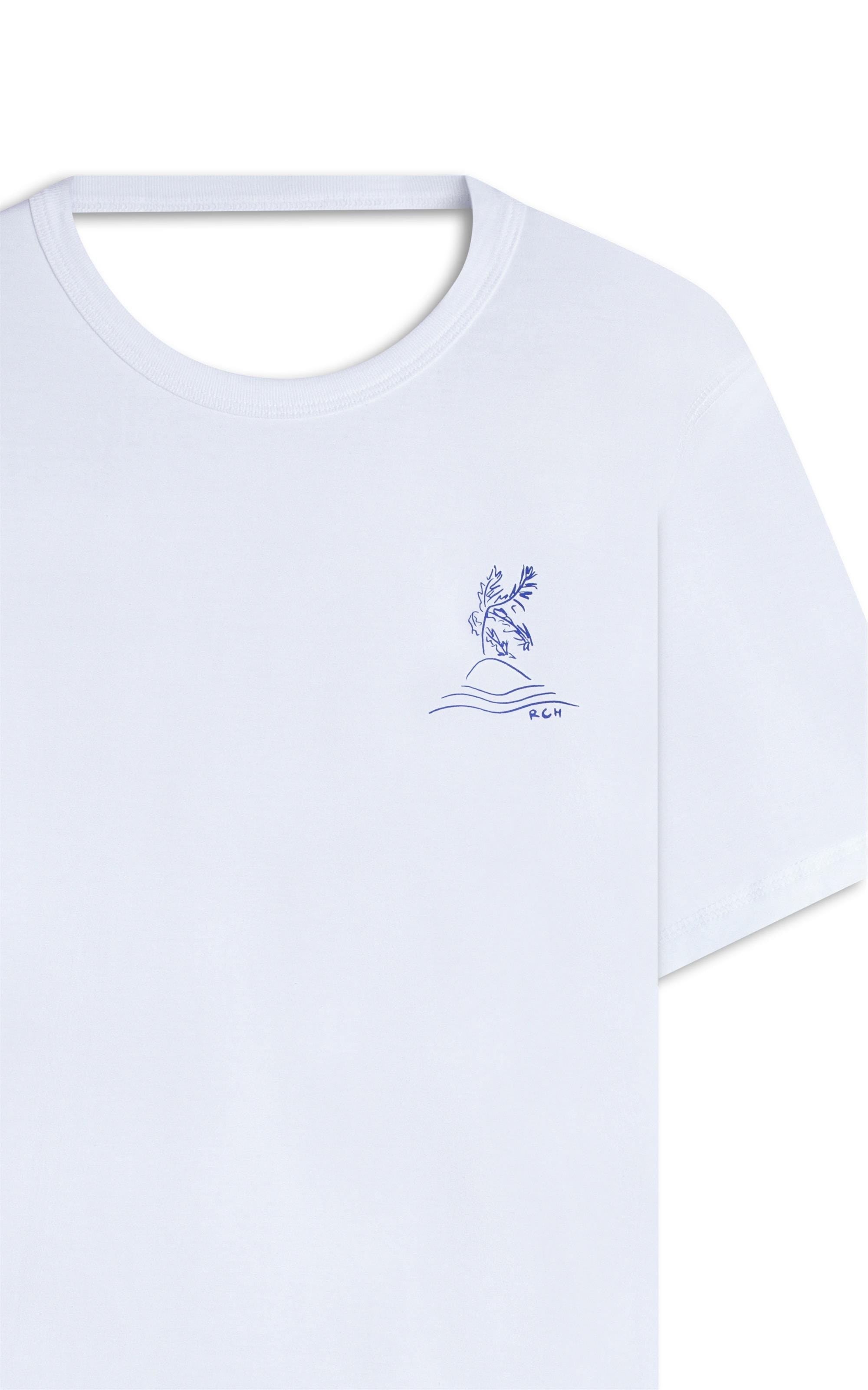 T-Shirt Samia Estampa Beach Branco