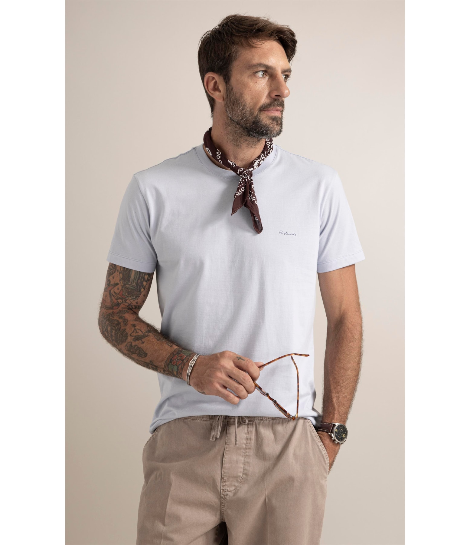 T-Shirt Sardinhas Azul Claro