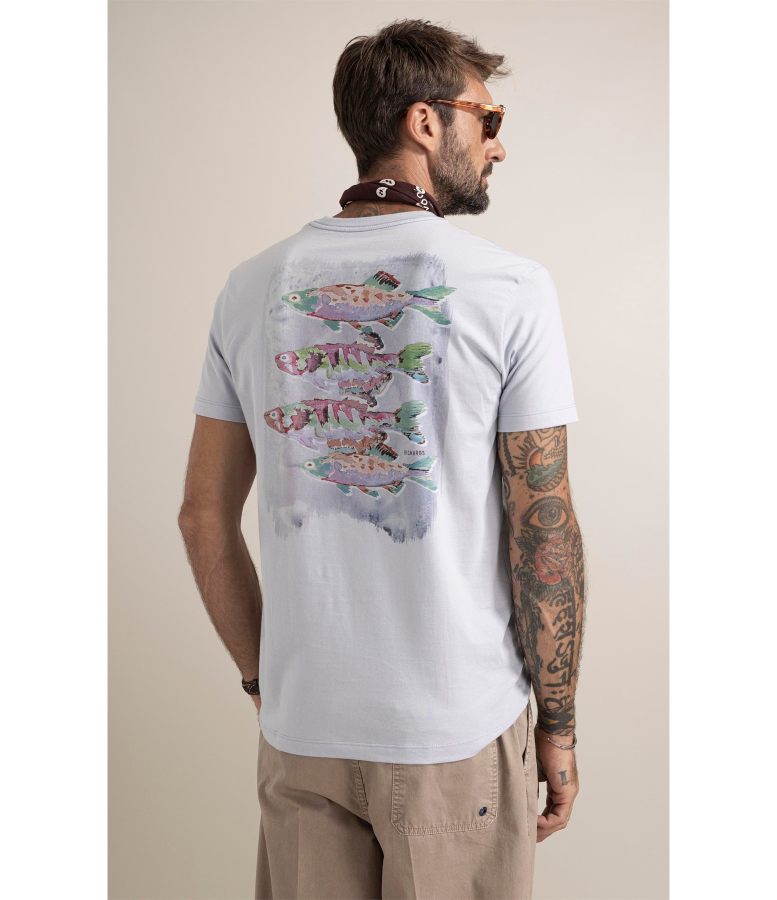 T-Shirt Sardinhas Azul Claro