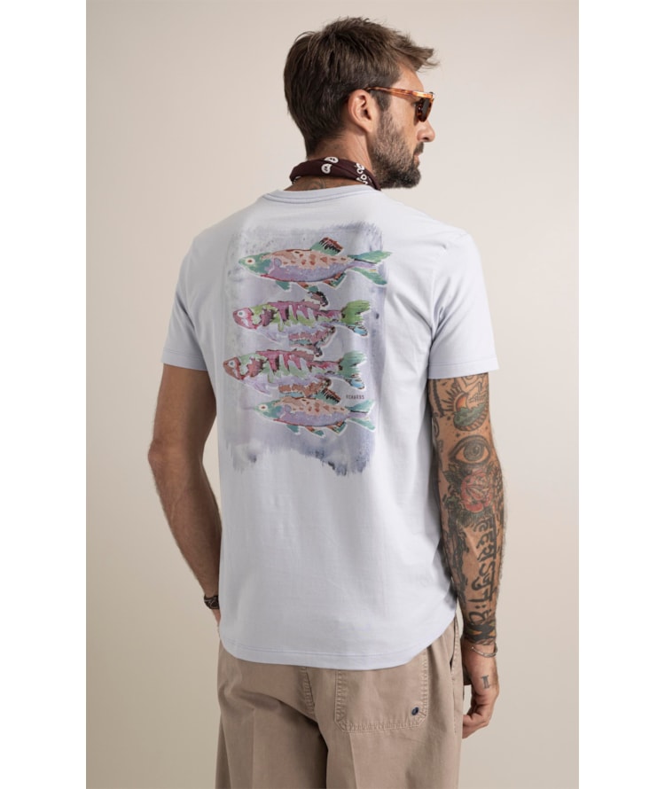 T-Shirt Sardinhas Azul Claro
