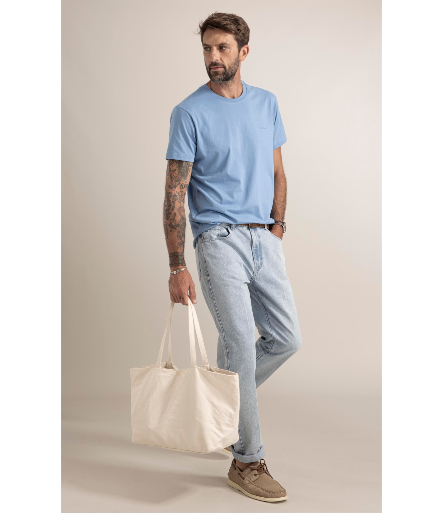 T-Shirt St Tropez Poster Azul Medio
