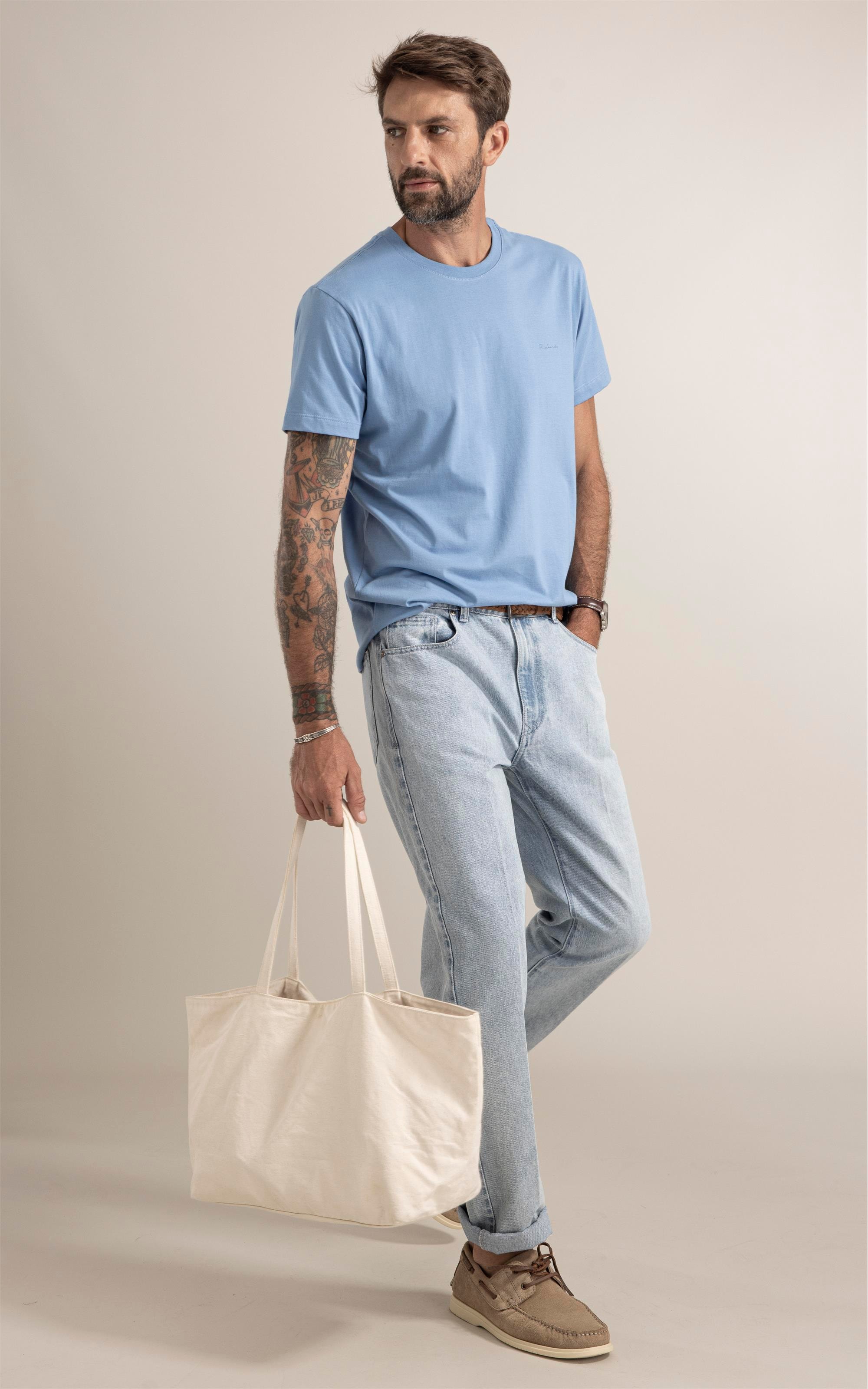 T-Shirt St Tropez Poster Azul Medio