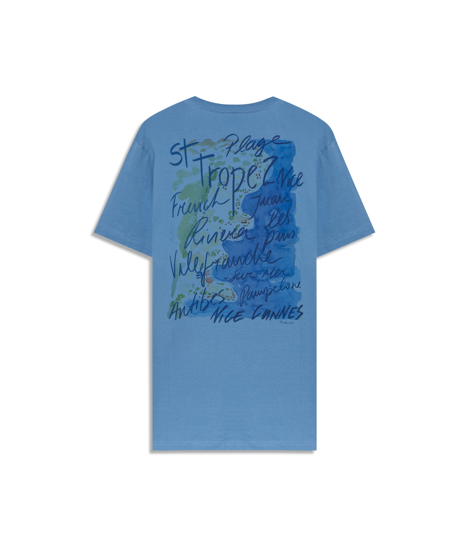 T-Shirt St Tropez Poster Azul Medio