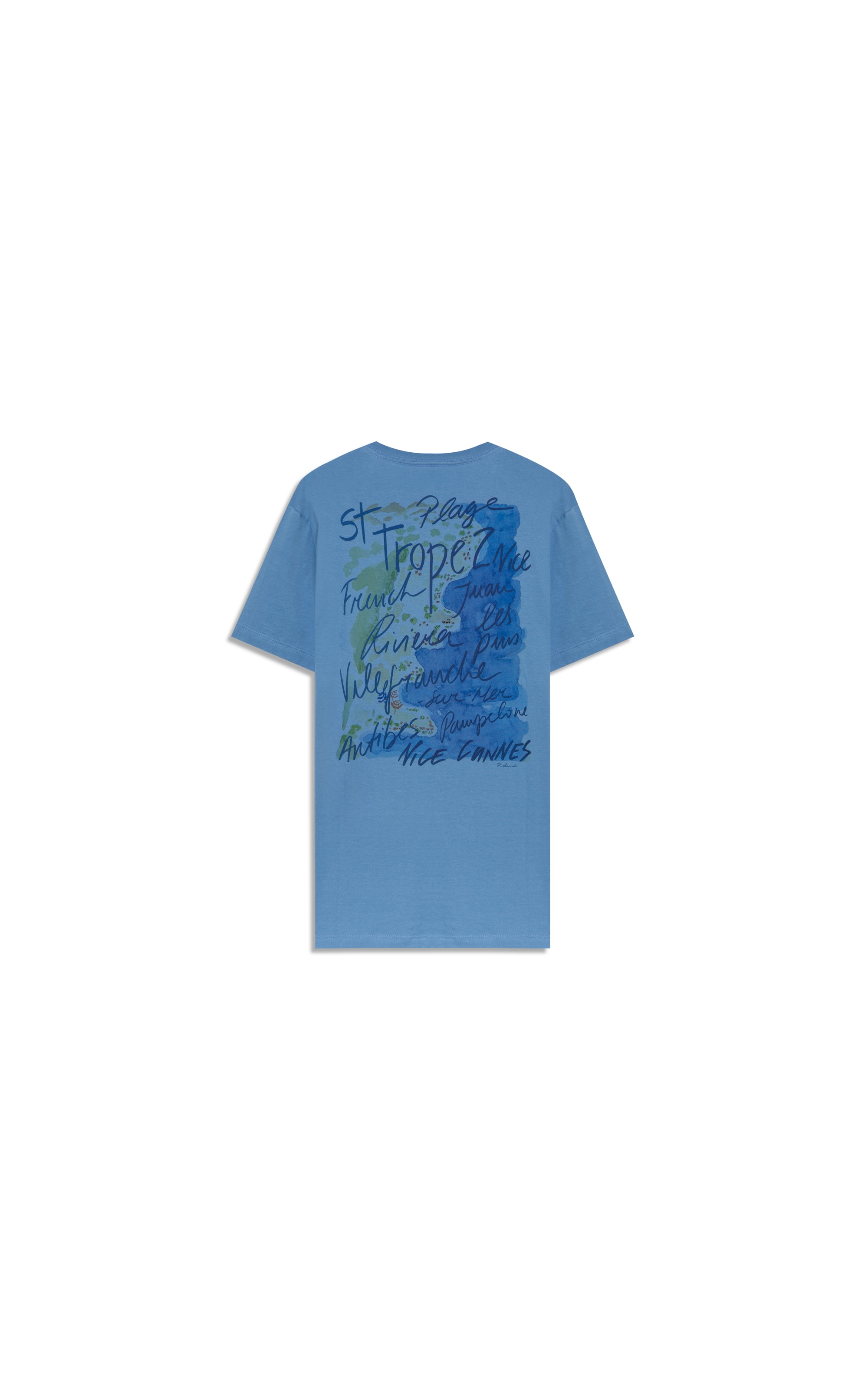 T-Shirt St Tropez Poster Azul Medio