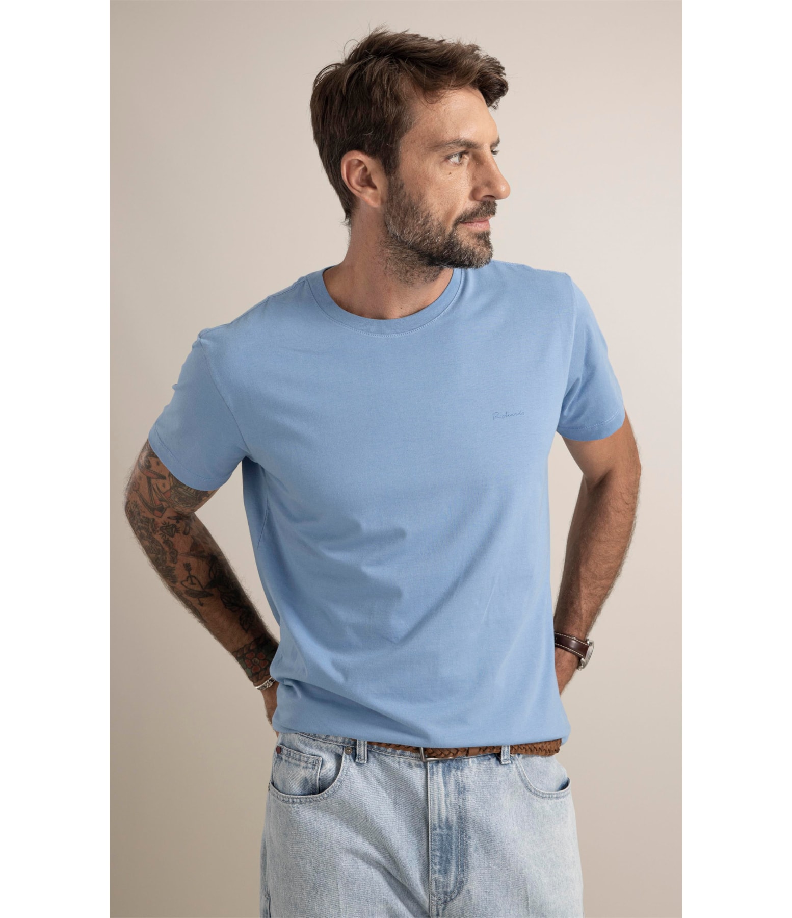 T-Shirt St Tropez Poster Azul Medio