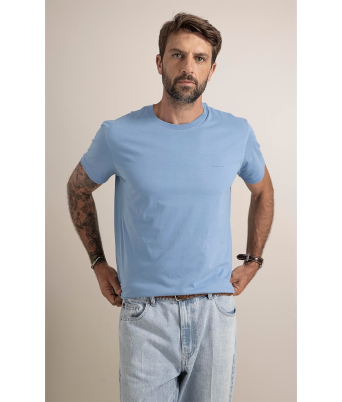 T-Shirt St Tropez Poster Azul Medio