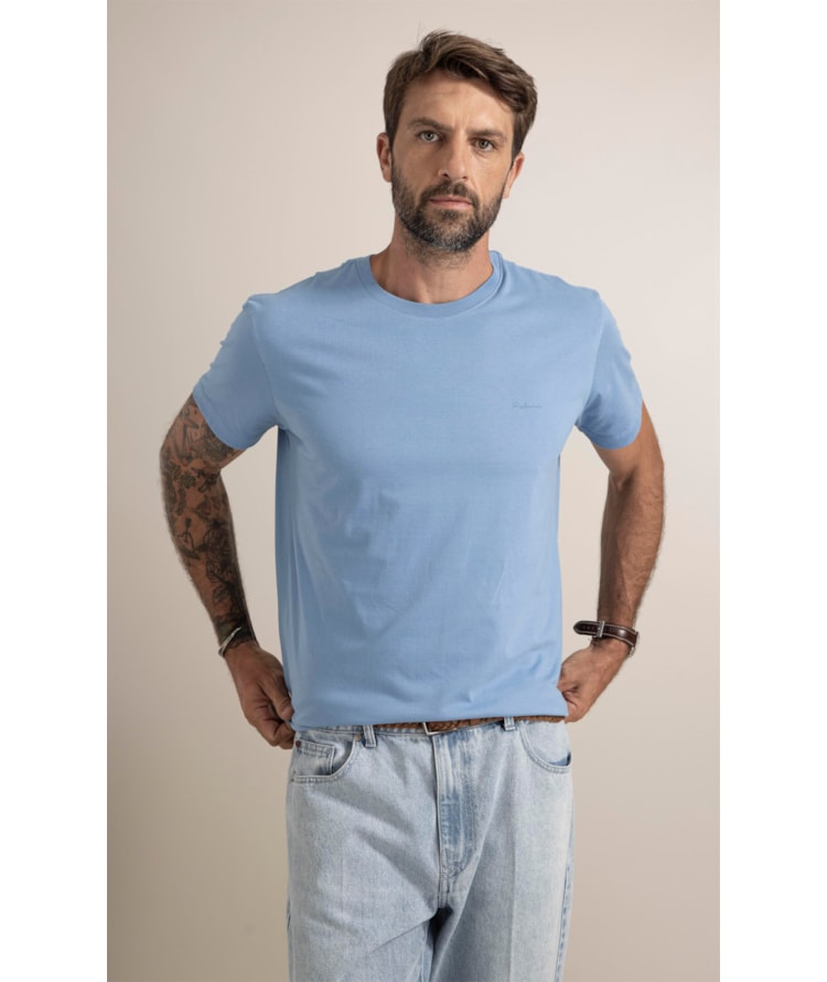 T-Shirt St Tropez Poster Azul Medio