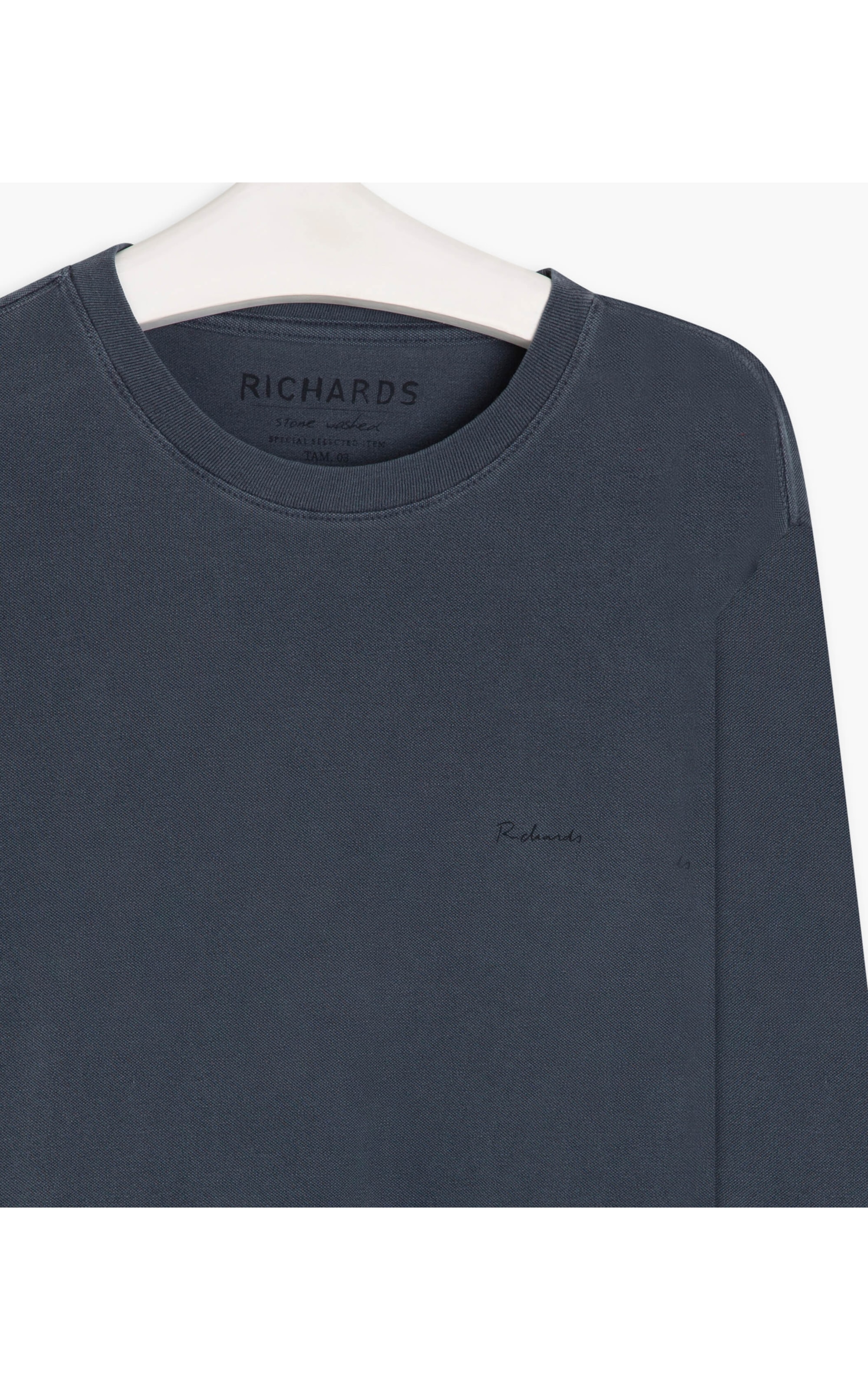T-Shirt Stone Piquet Ml Dark Navy