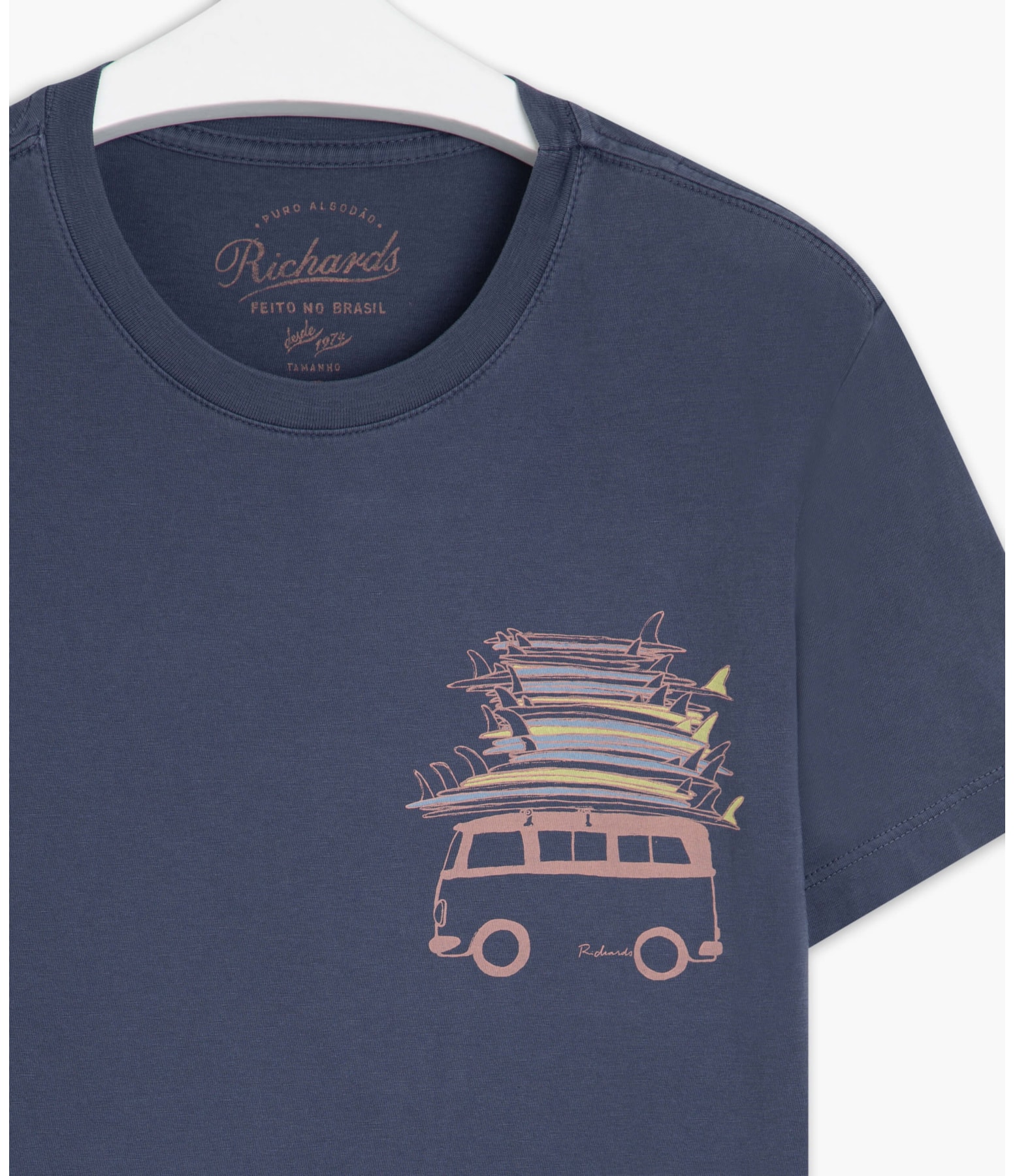 T-Shirt Stone Surf Trip Mc Azul Jeans
