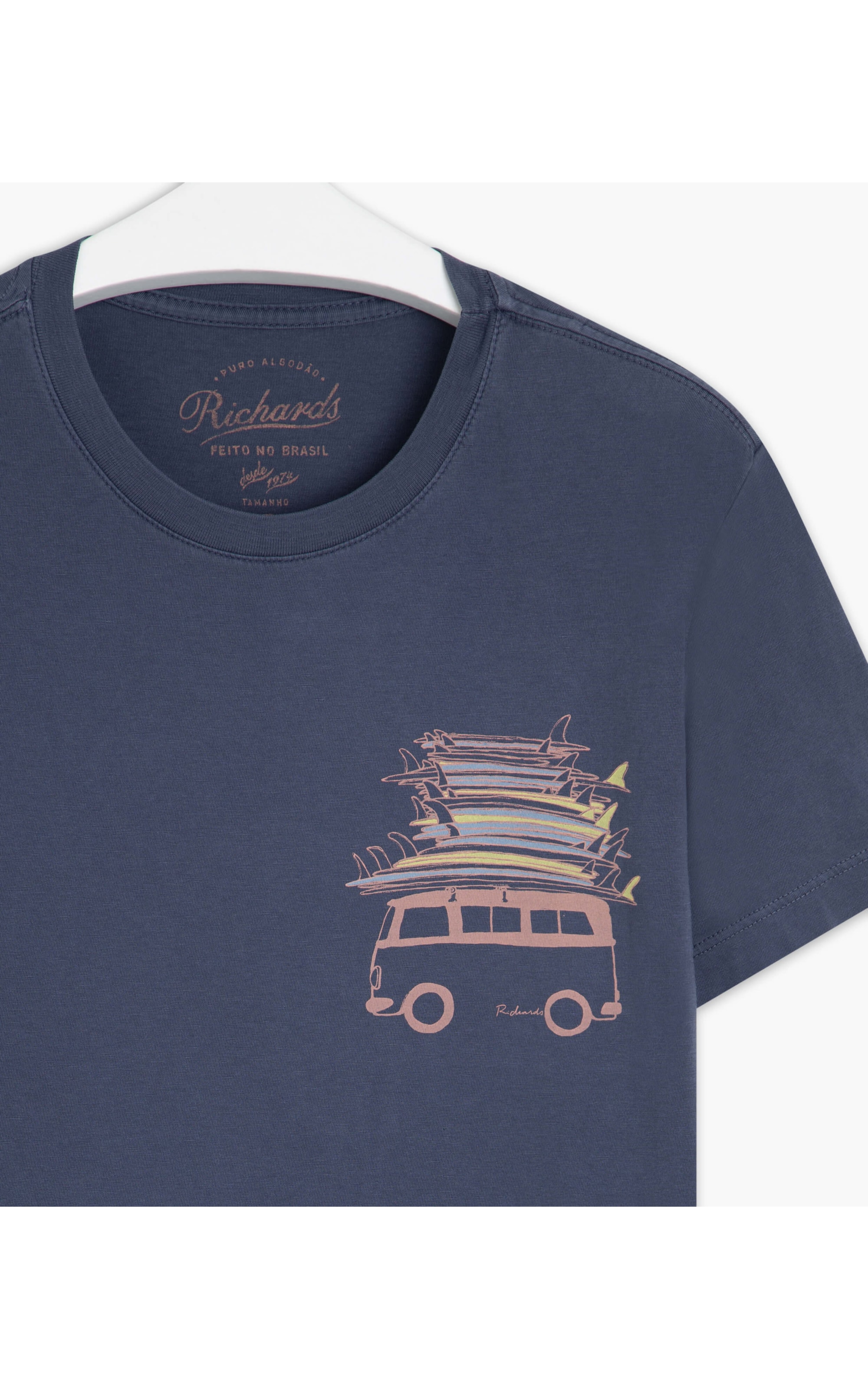 T-Shirt Stone Surf Trip Mc Azul Jeans