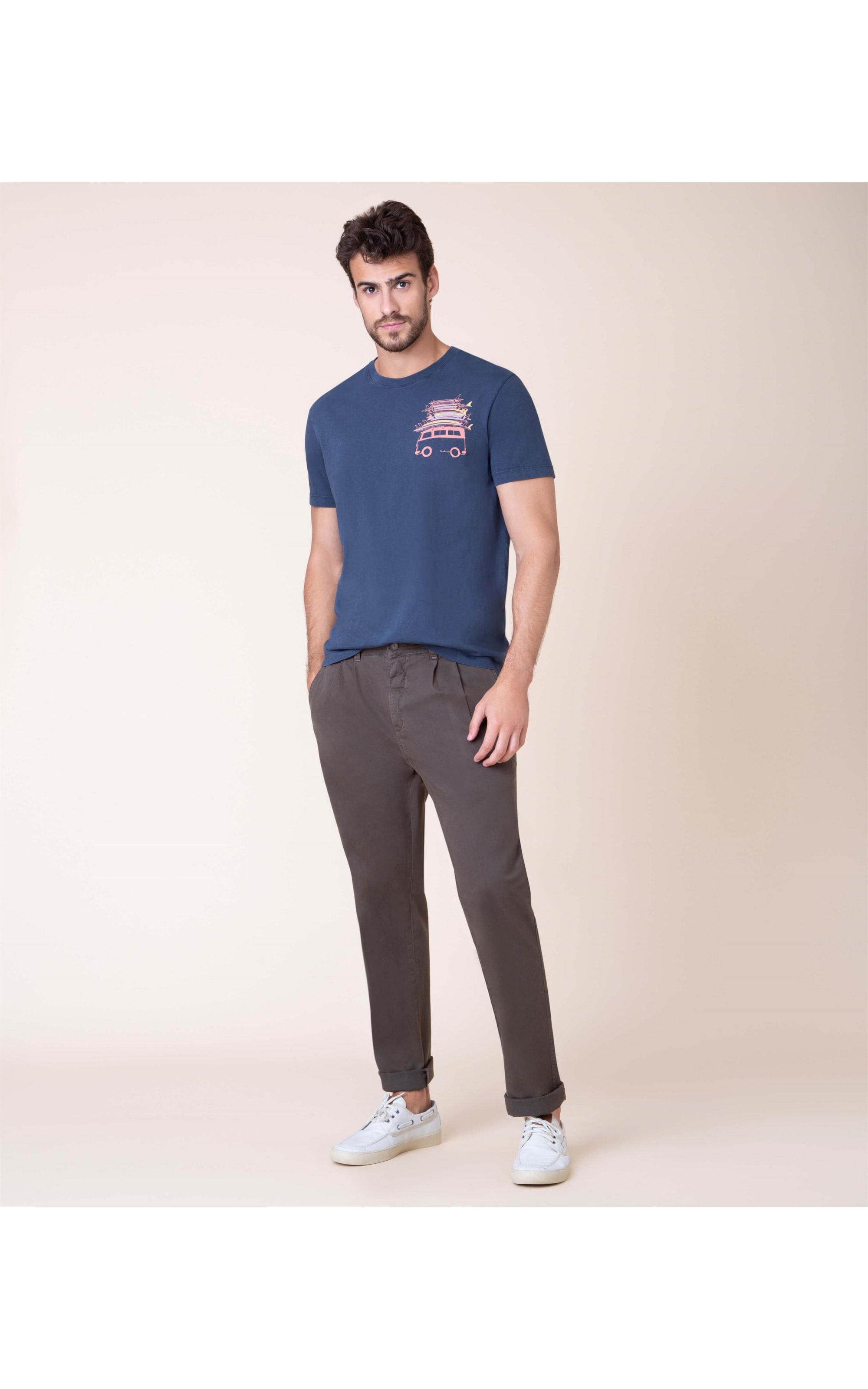 T-Shirt Stone Surf Trip Mc Dark Navy