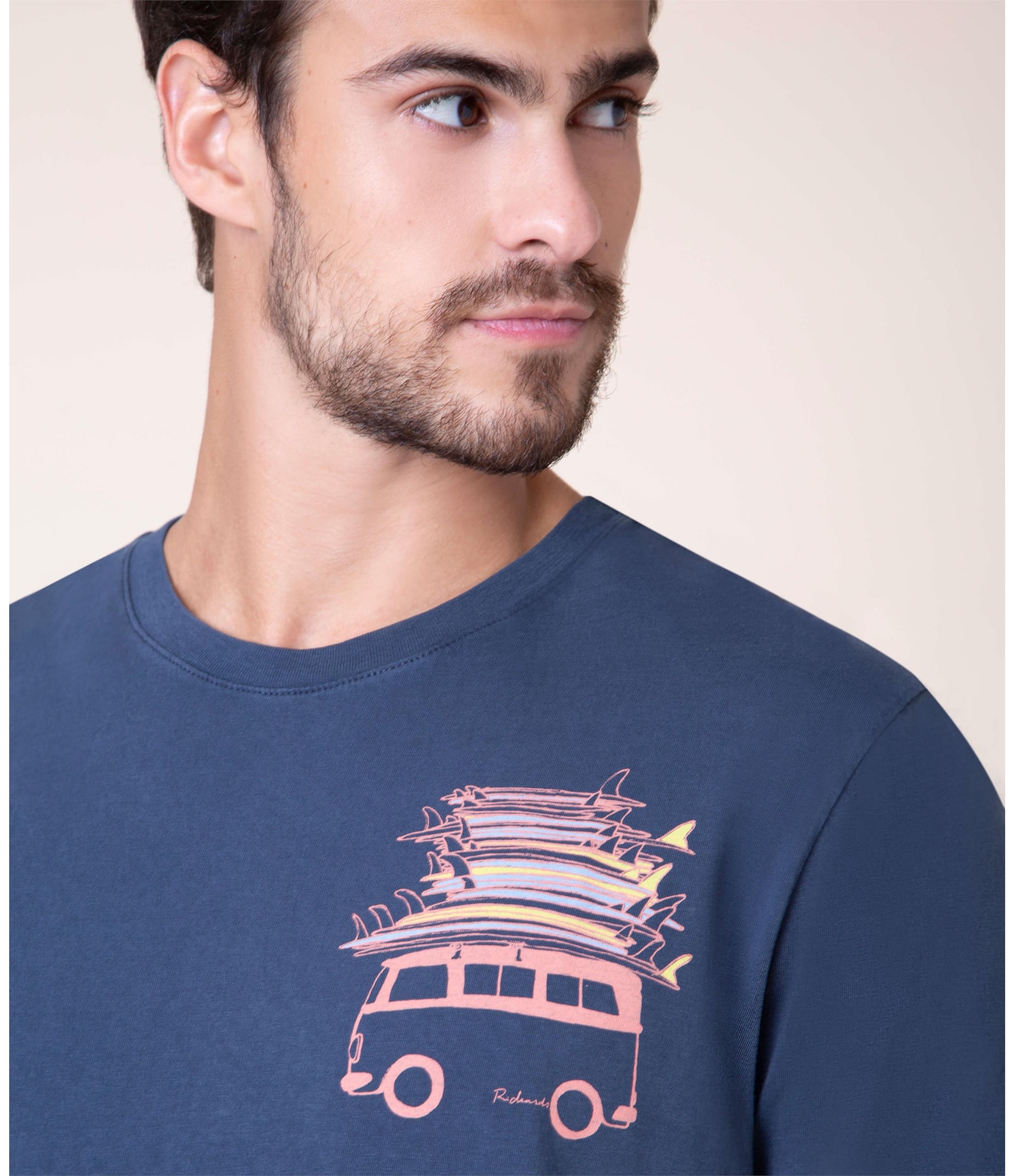 T-Shirt Stone Surf Trip Mc Dark Navy