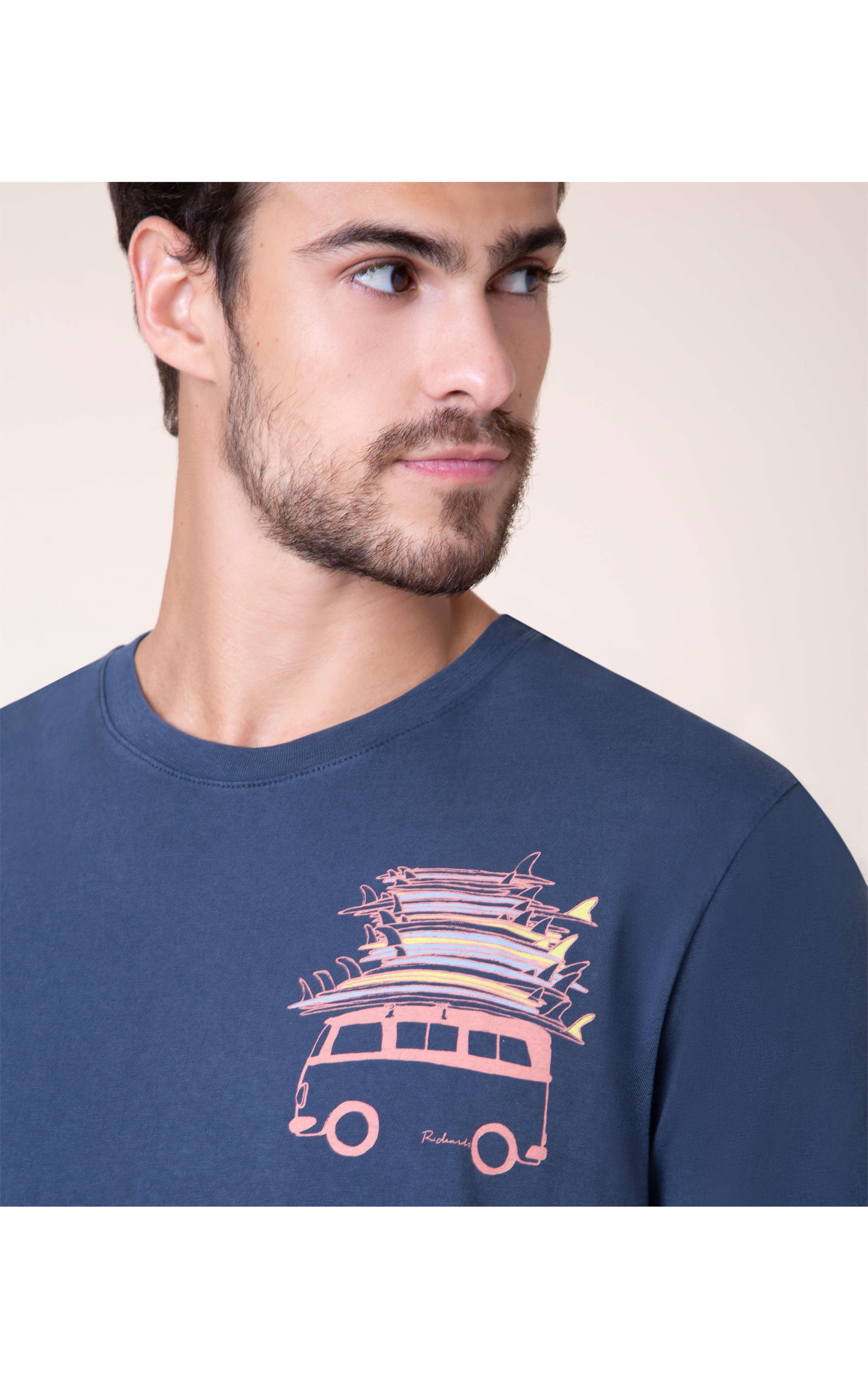T-Shirt Stone Surf Trip Mc Dark Navy