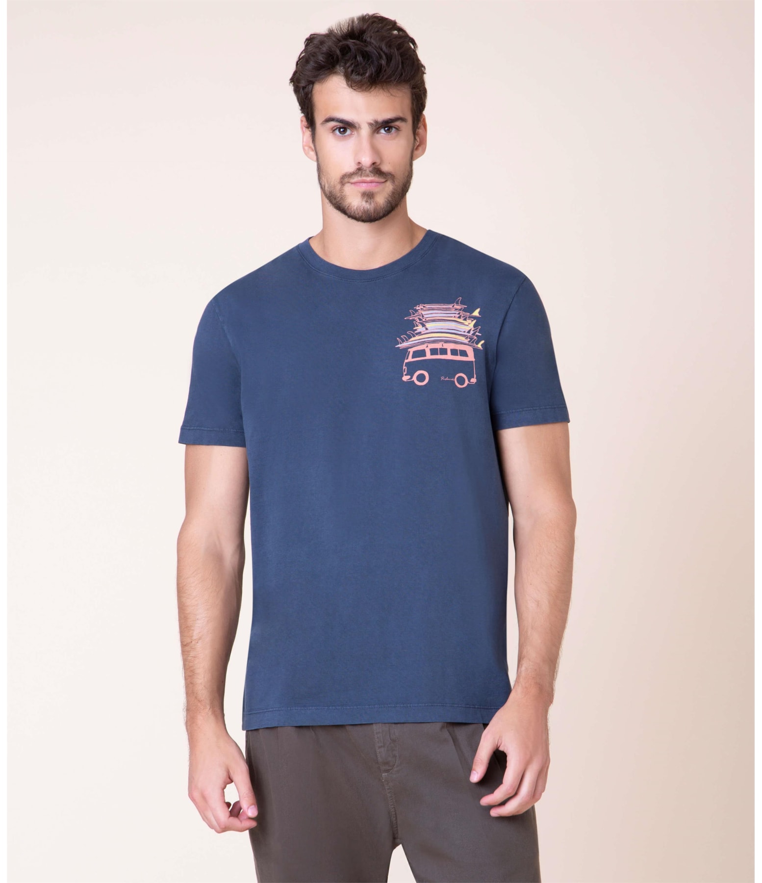 T-Shirt Stone Surf Trip Mc Dark Navy