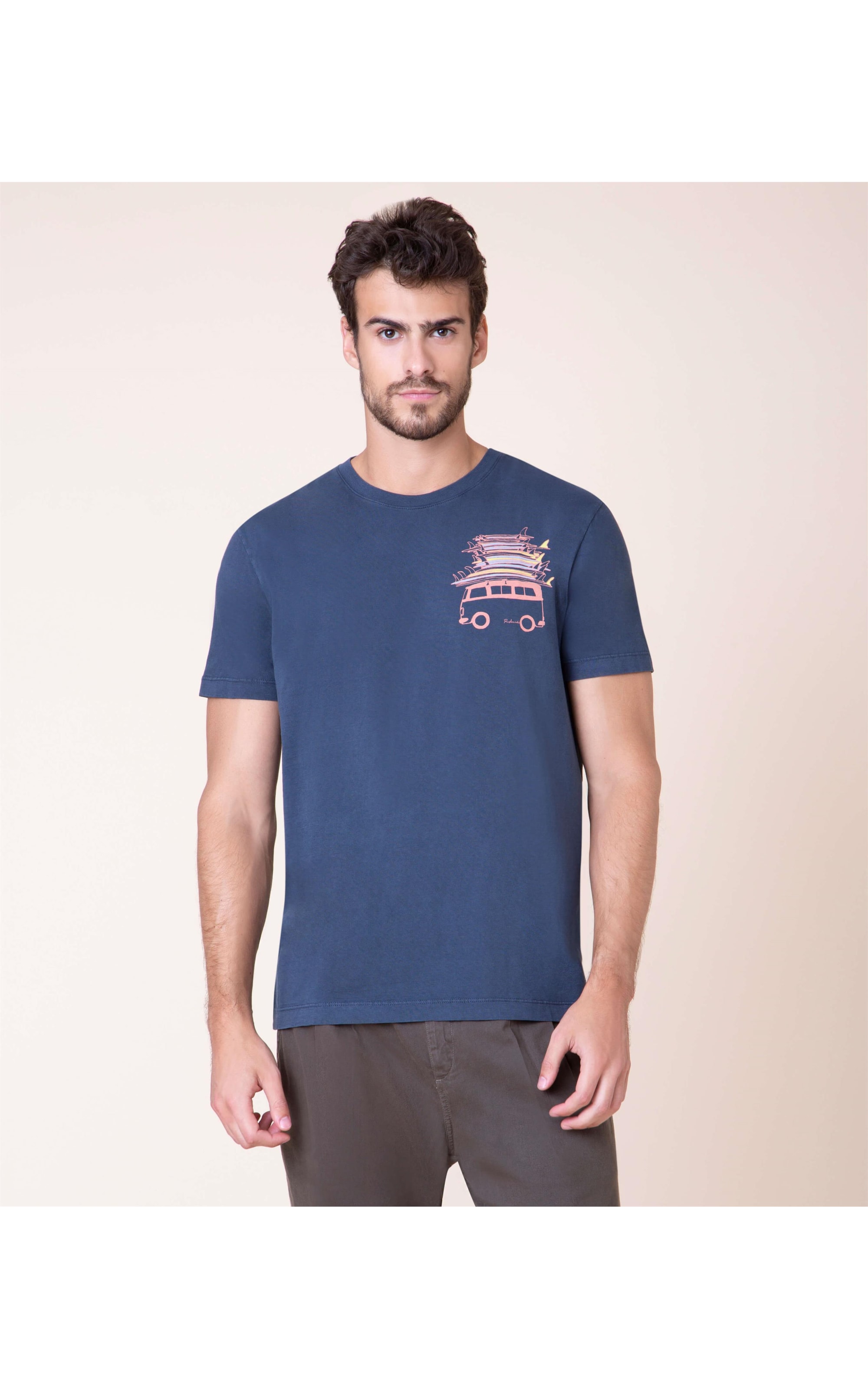 T-Shirt Stone Surf Trip Mc Dark Navy
