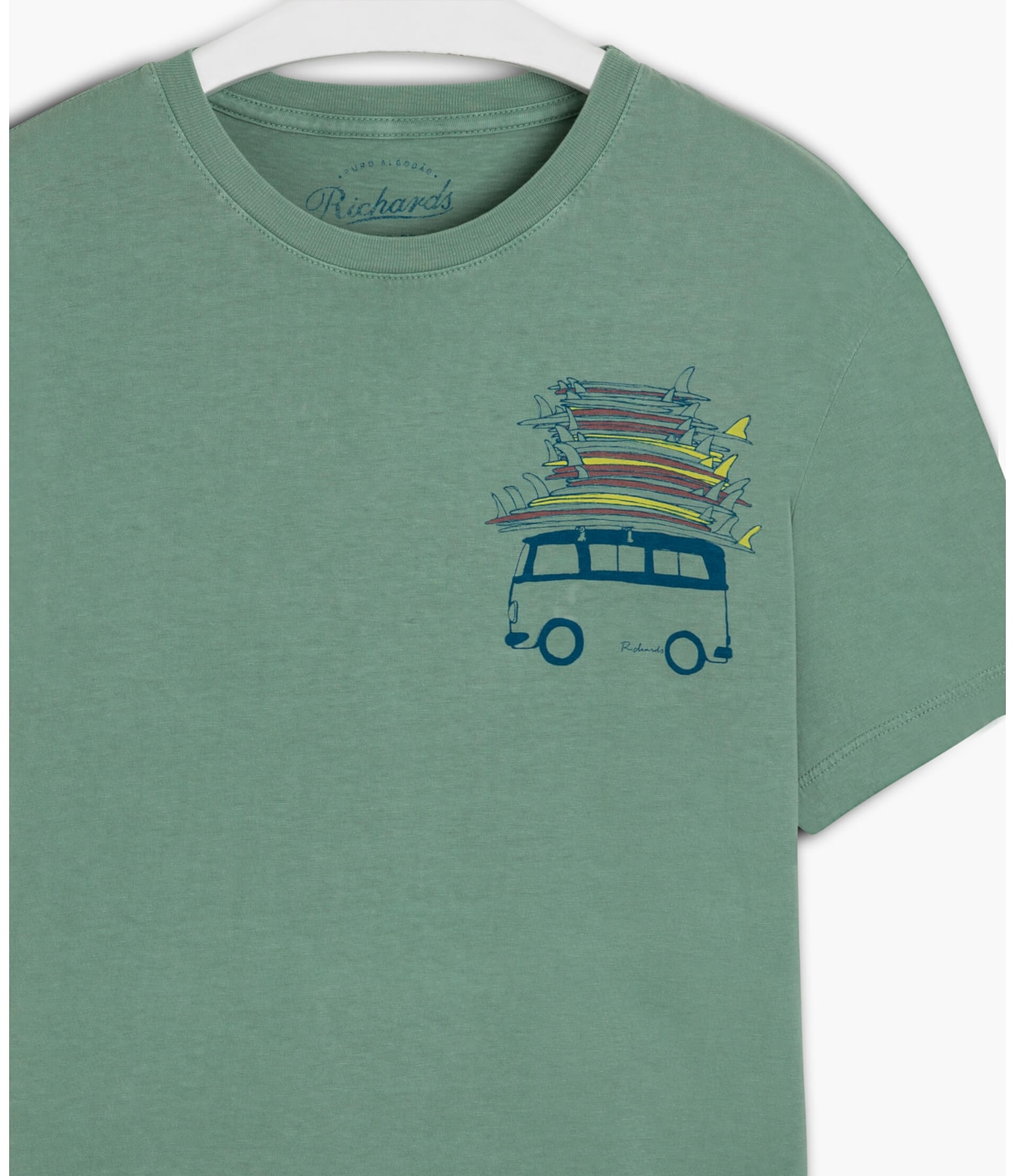T-Shirt Stone Surf Trip Mc Verde Oliva