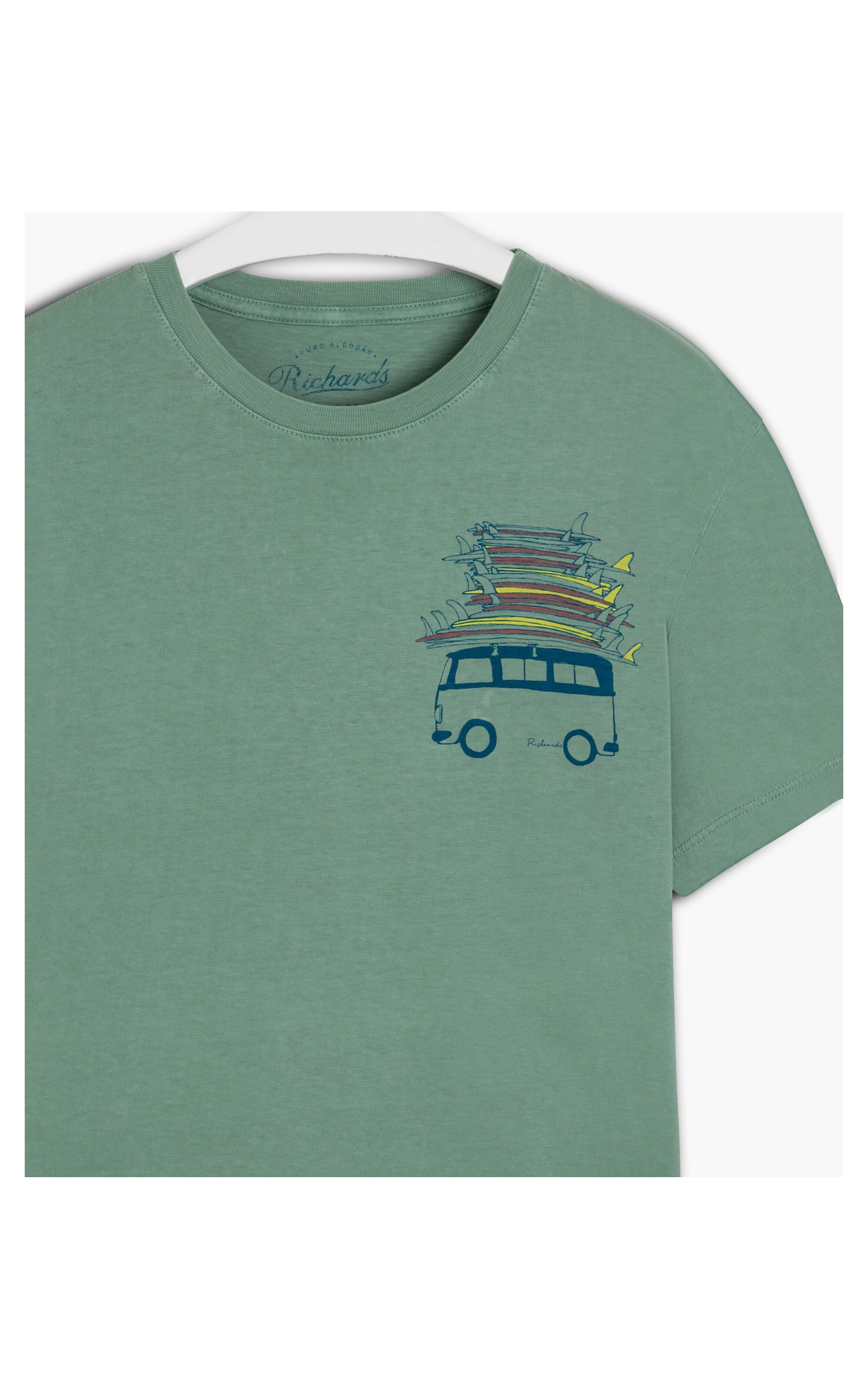 T-Shirt Stone Surf Trip Mc Verde Oliva