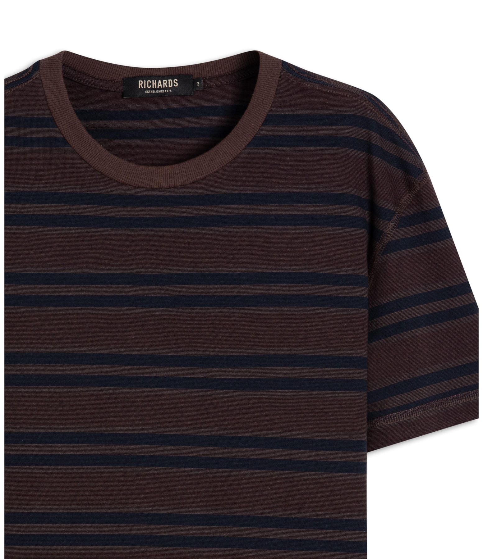 T-Shirt Striped Valiente Dark Wine