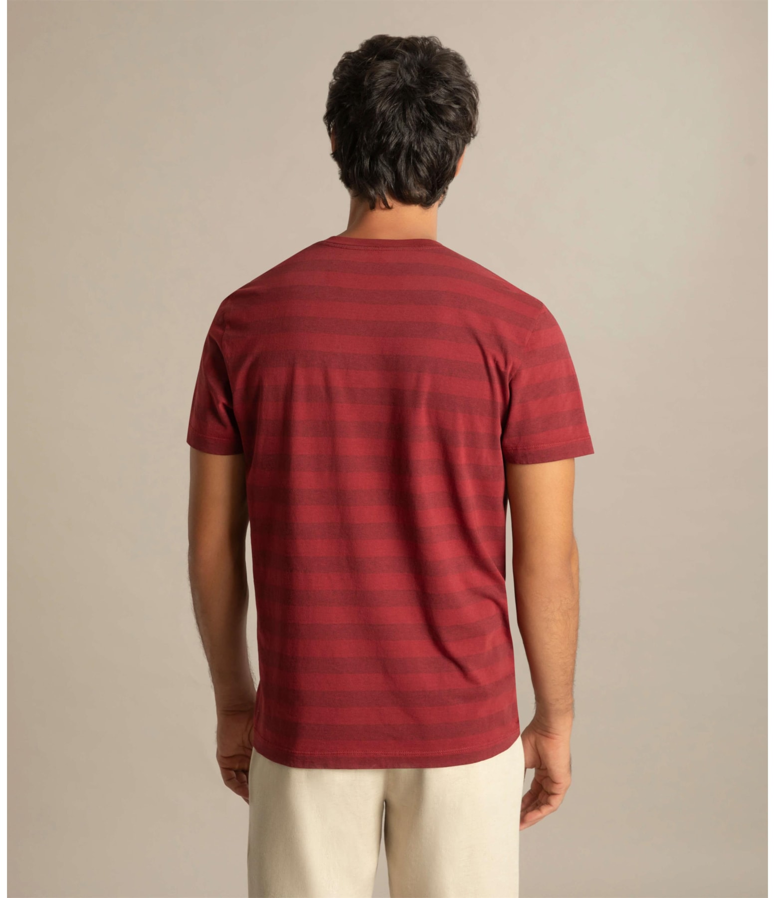 T-Shirt Stripped Mescla Mc Vermelho Mescla