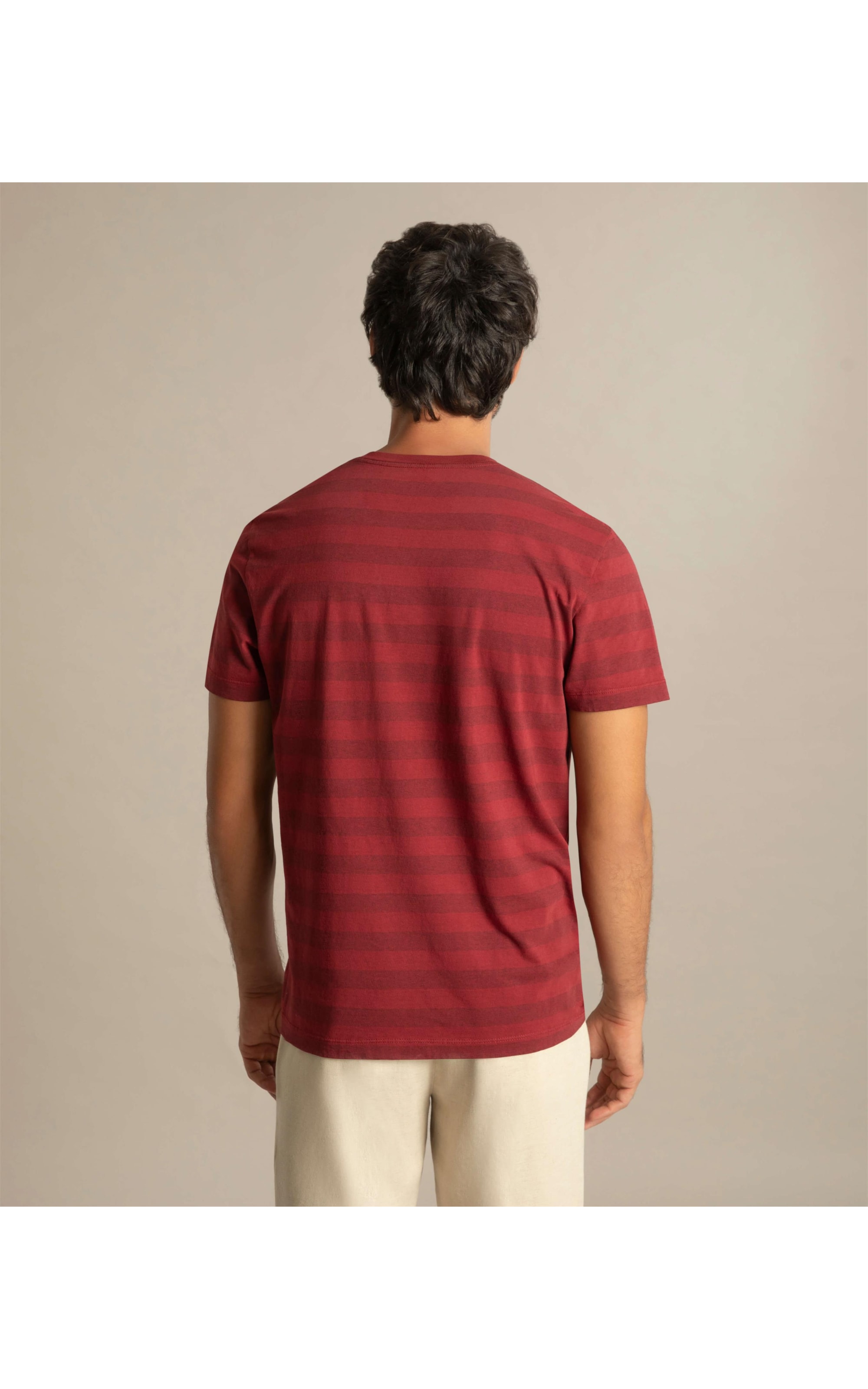 T-Shirt Stripped Mescla Mc Vermelho Mescla