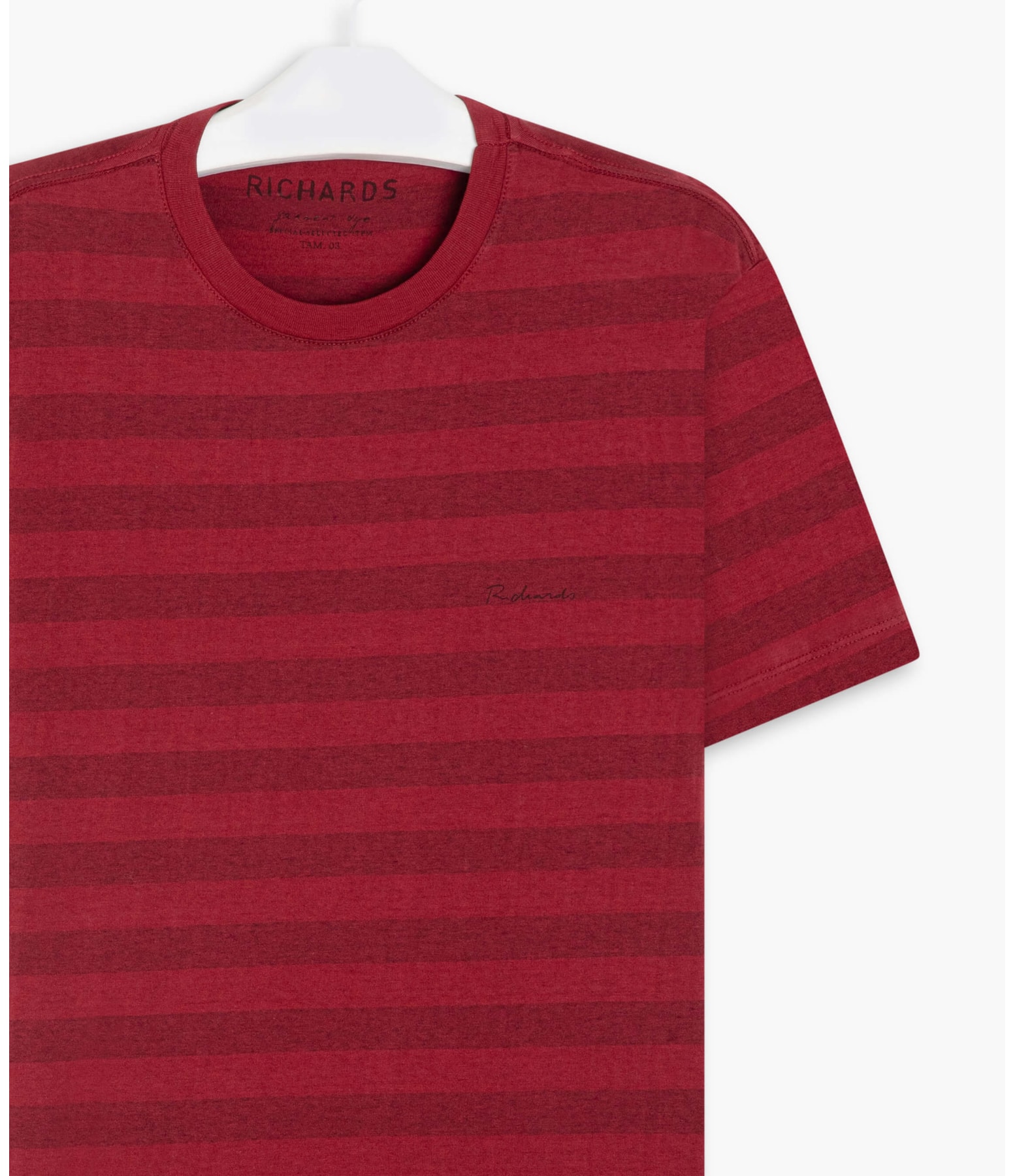 T-Shirt Stripped Mescla Mc Vermelho Mescla