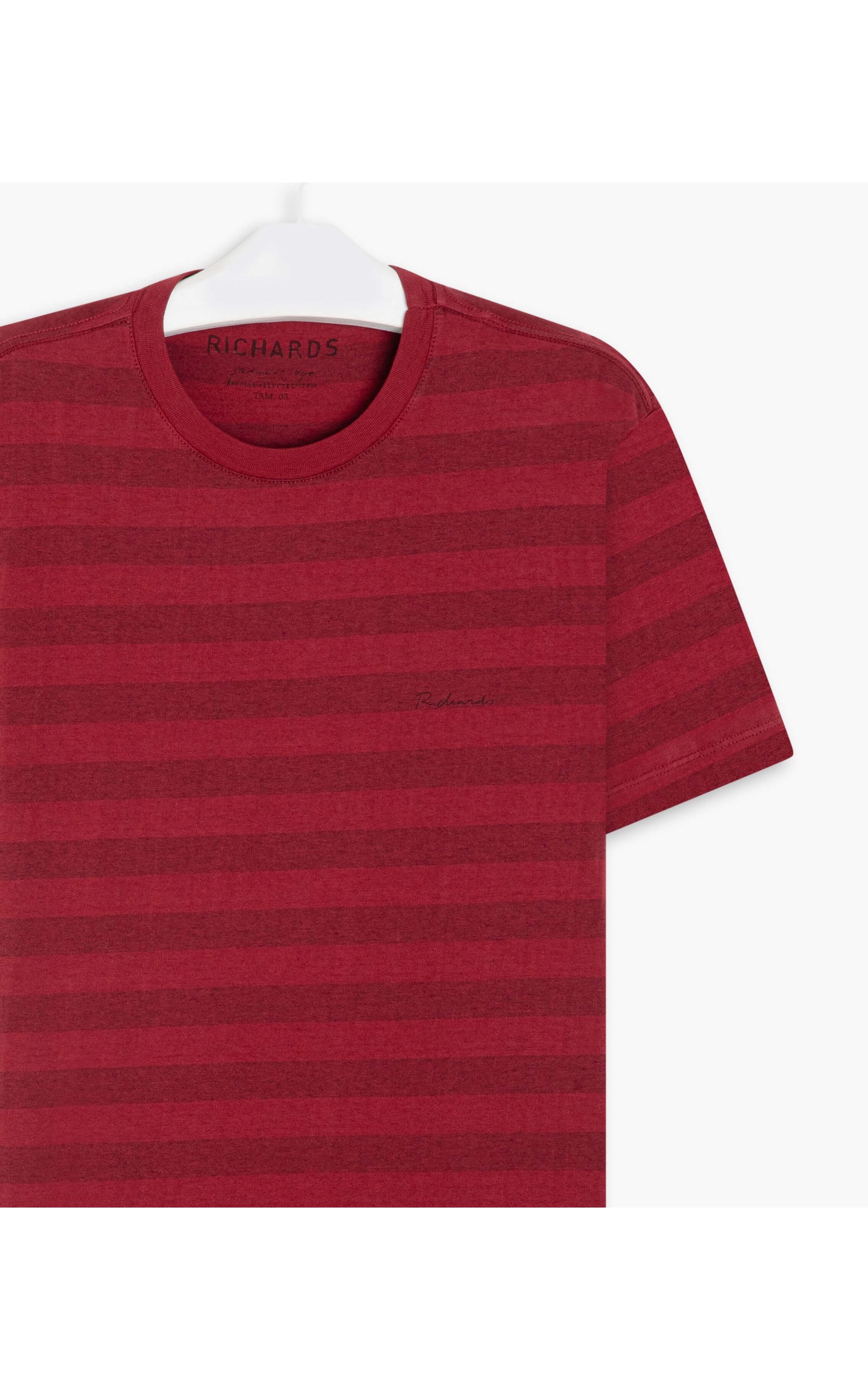 T-Shirt Stripped Mescla Mc Vermelho Mescla