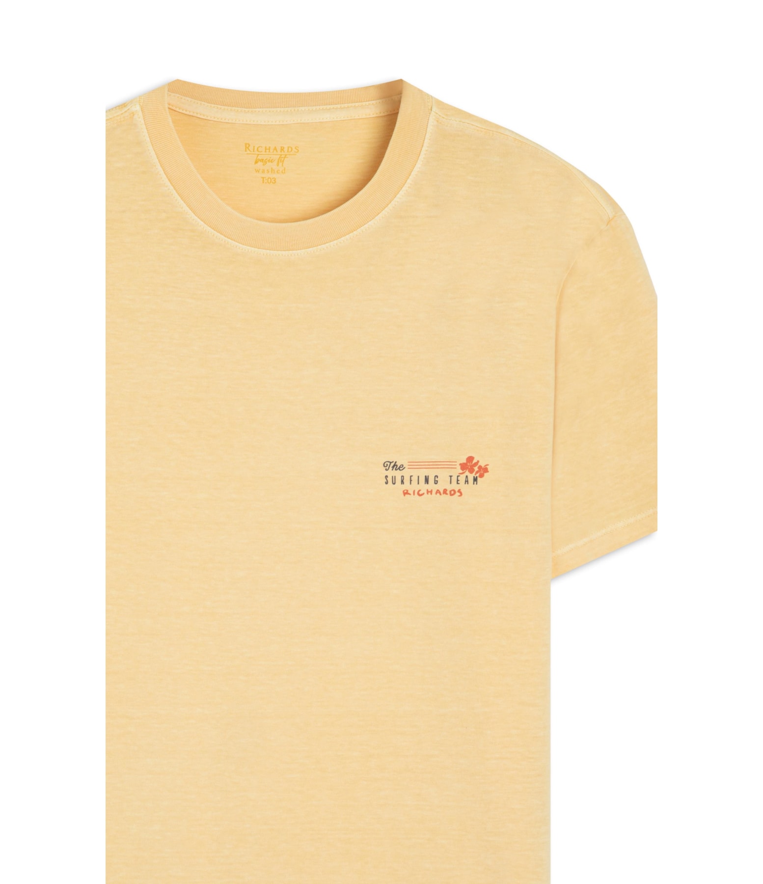 T-Shirt Surfing Team Washed Mc Bf Amarelo