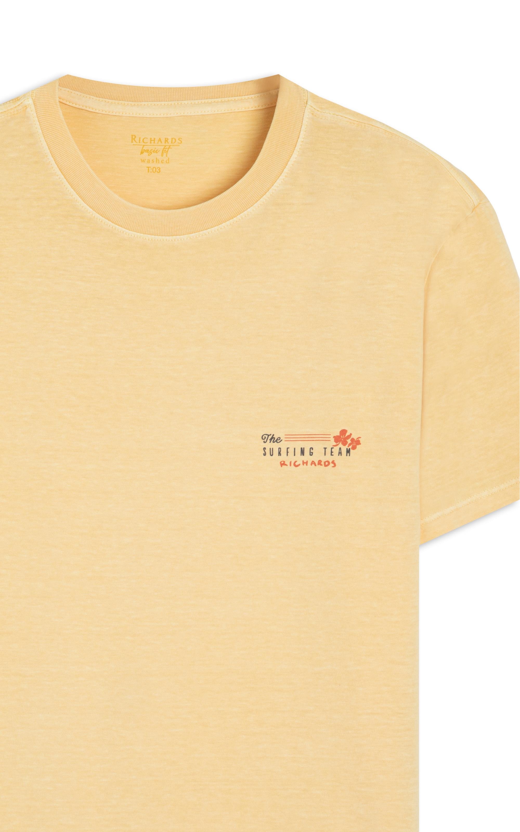 T-Shirt Surfing Team Washed Mc Bf Amarelo