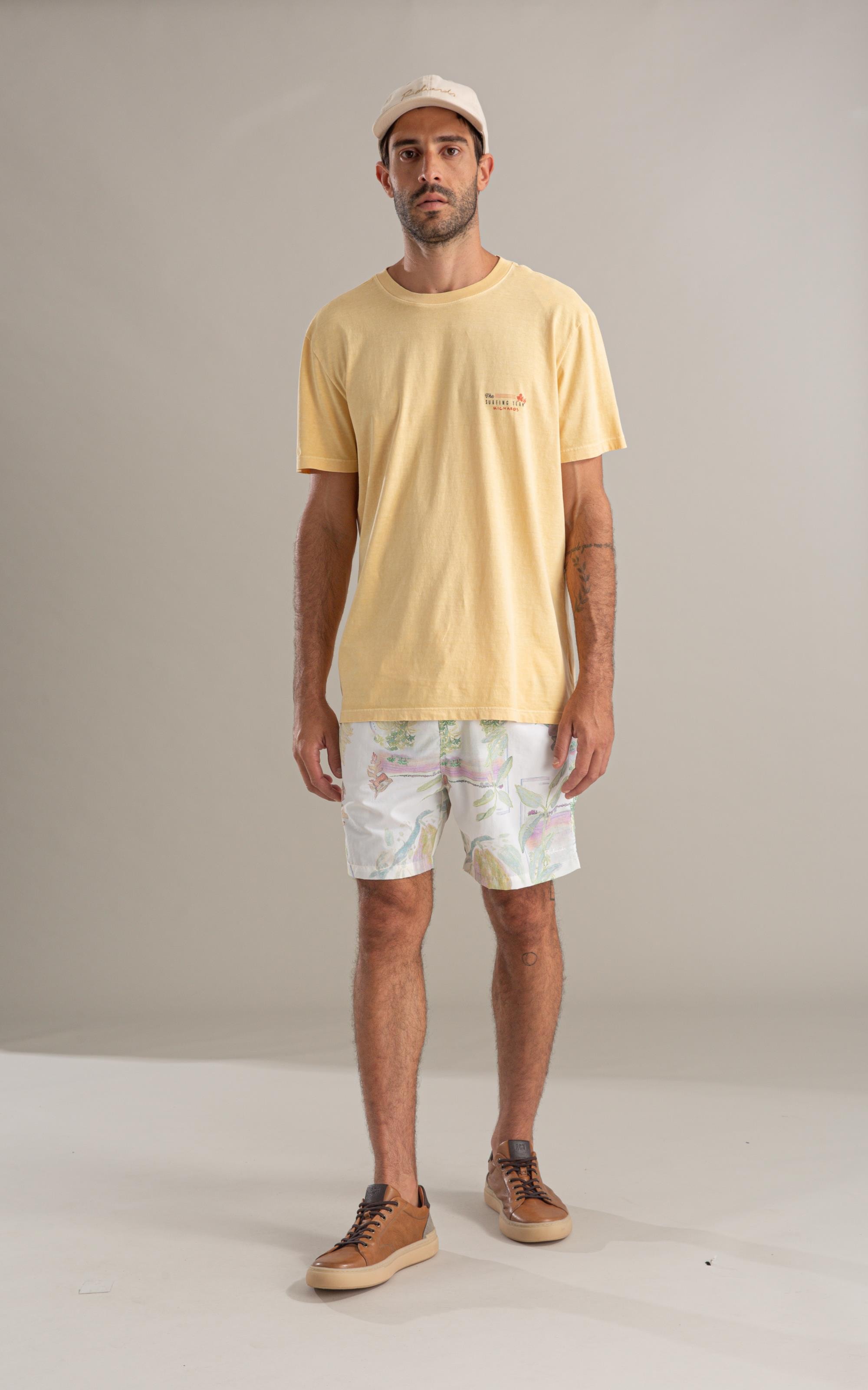 T-Shirt Surfing Team Washed Mc Bf Amarelo